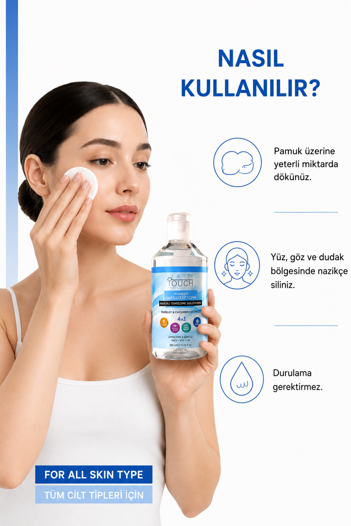 Maydanoz Ve Salatalık Özlü Makyaj Temizleyici Yüz, Göz, Dudak Için 300 ml — MTS25106 — تصویر 7 از 9