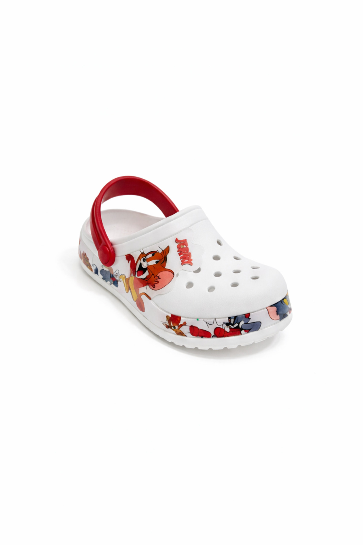 solariz Unisex Tom ve Jerry Figürlü Ortopedik Kaymaz EVA Taban Terlik Kırmızı görsel 5