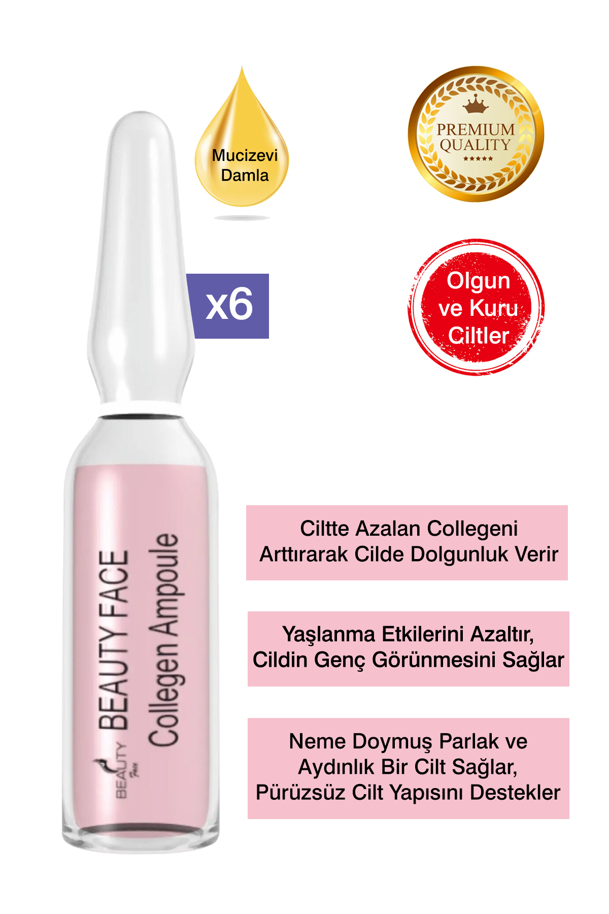 Yaşlanma Karşıtı Cildi Besleyen Onaran Ve Nemlendiren Anti Aging Ampul Seti 6'lı — 8680496885651 — تصویر 6 از 7