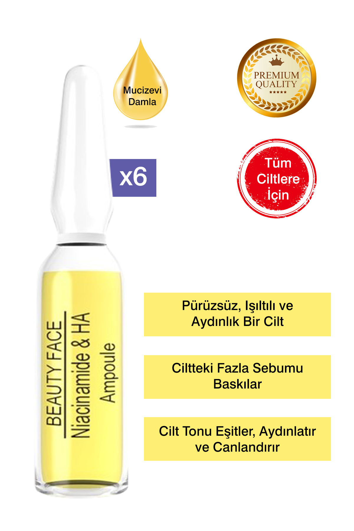 Leke Karşıtı C Vitaminli Antioksidan Lekelere Karşı Onarıcı Besleyici Nemlendirici Ampul Seti 6'lı — 8680461209666 — تصویر 7 از 7