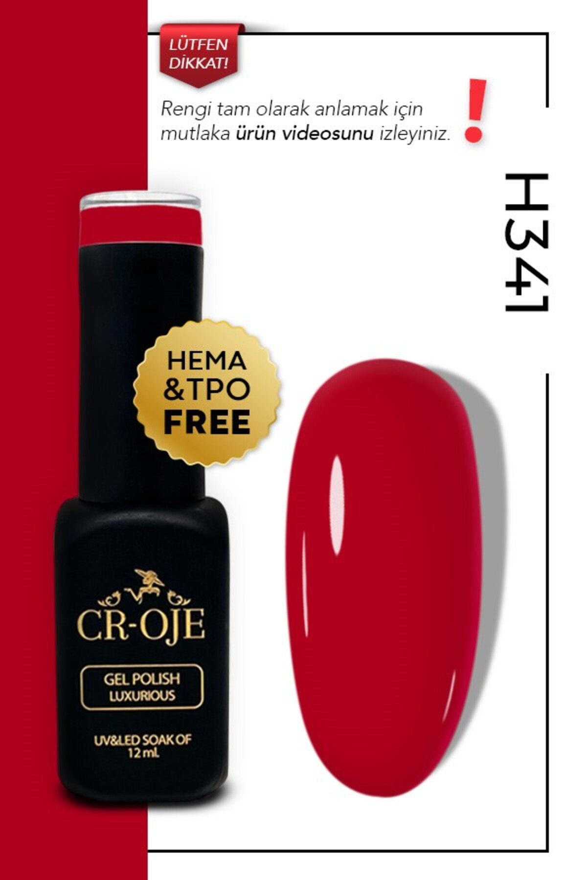 H341-Kırmızı (12 ml.) — رنگارنگ 5mlbordokalicioje