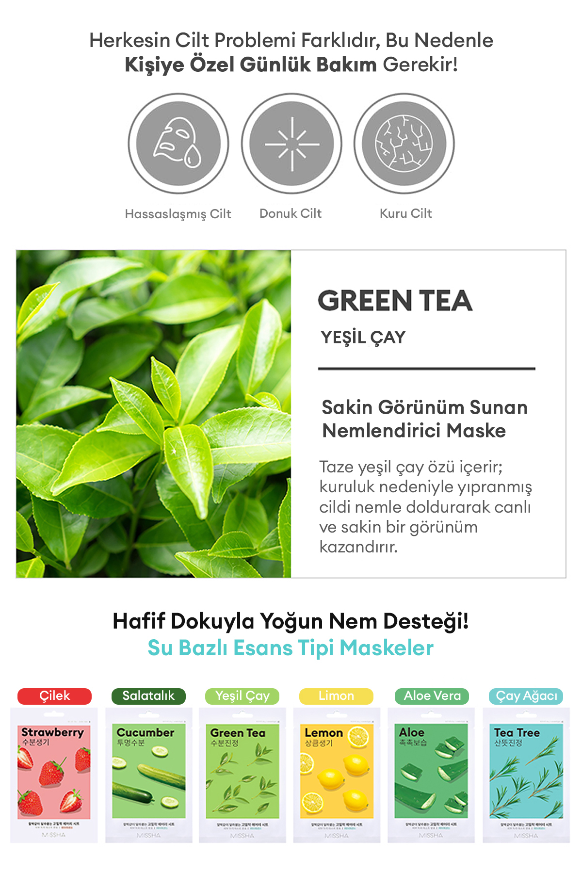 Yeşil Çay Özlü Sakin Görünüm Sunan Nemlendirici Yaprak Maske Airy Fit Sheet Mask (Green Tea) — 111271 — تصویر 3 از 7