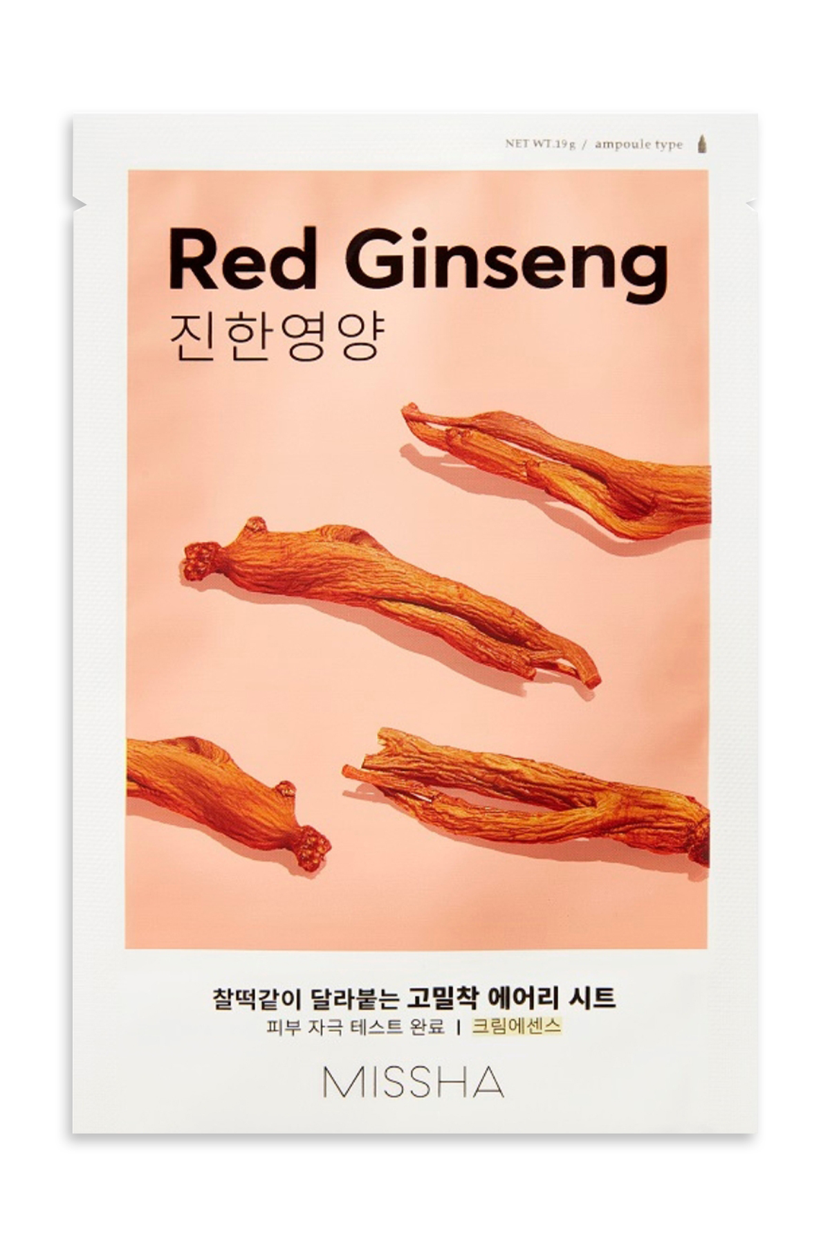 Missha KırmızıGinseng Özlü Sıkı Görünüm Sunan Besleyici Yaprak Maske Airy Fit Sheet Mask Red Ginseng — 111282