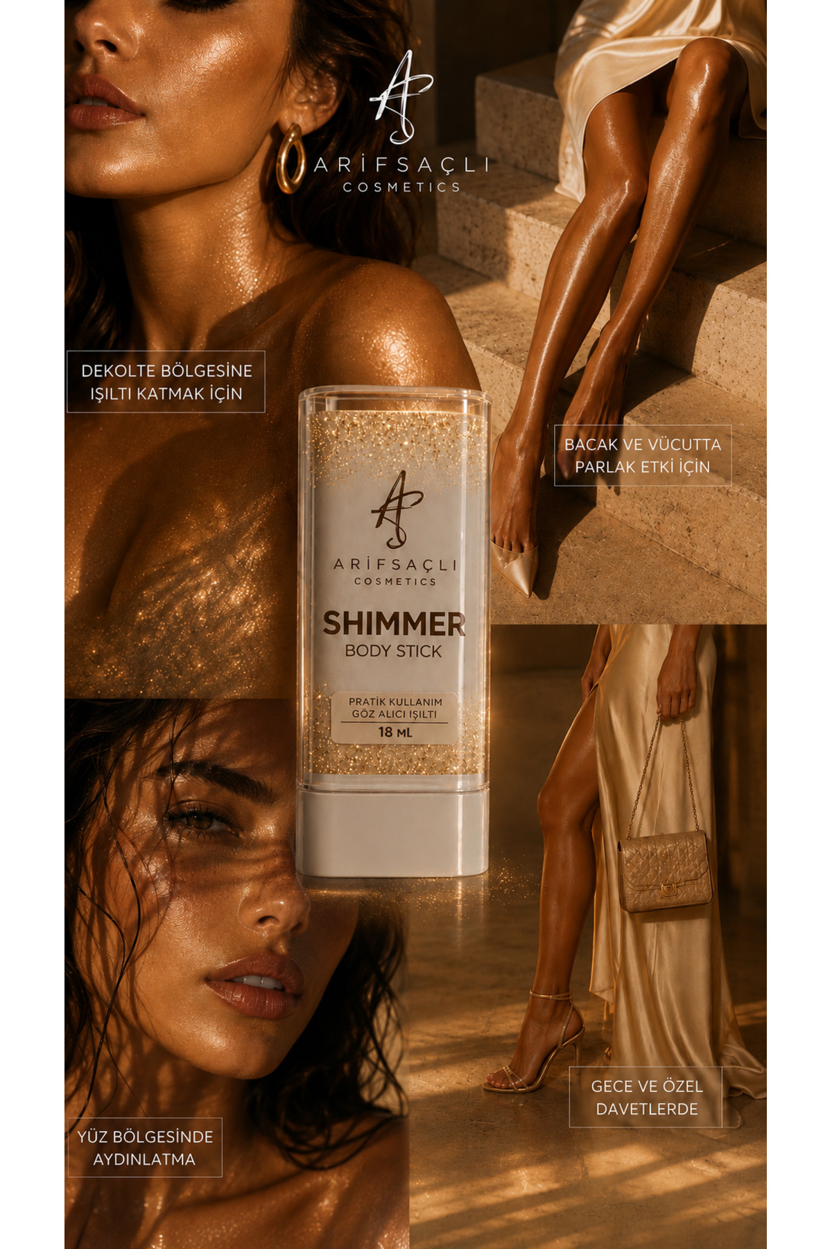 Shimmer Body Stick – Yüz - Vücut ve Dekolte İçin Işıltı Stick — ASC24082026 — تصویر 3 از 5