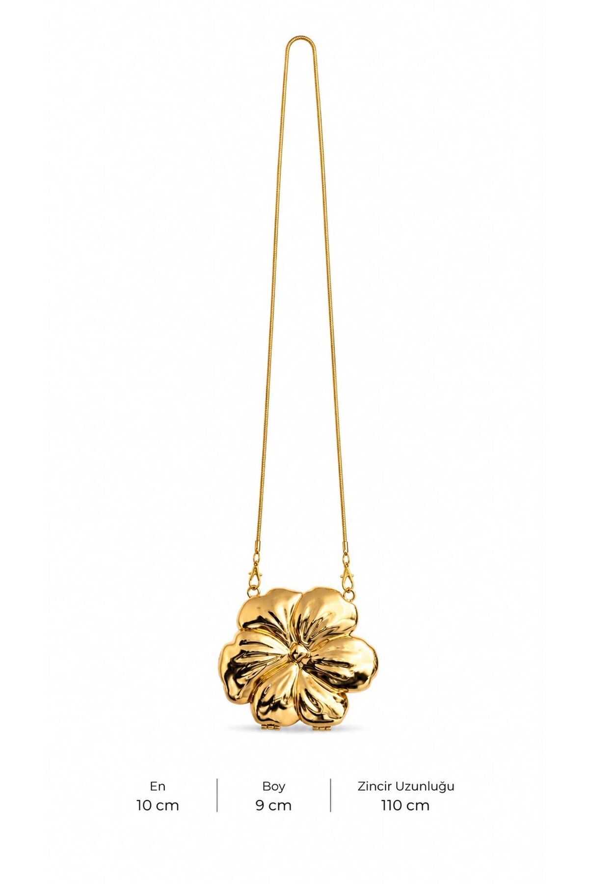 GZ GAIBAG Lotus Gold Zincir Askılı Kadın Mini Çanta görsel 3