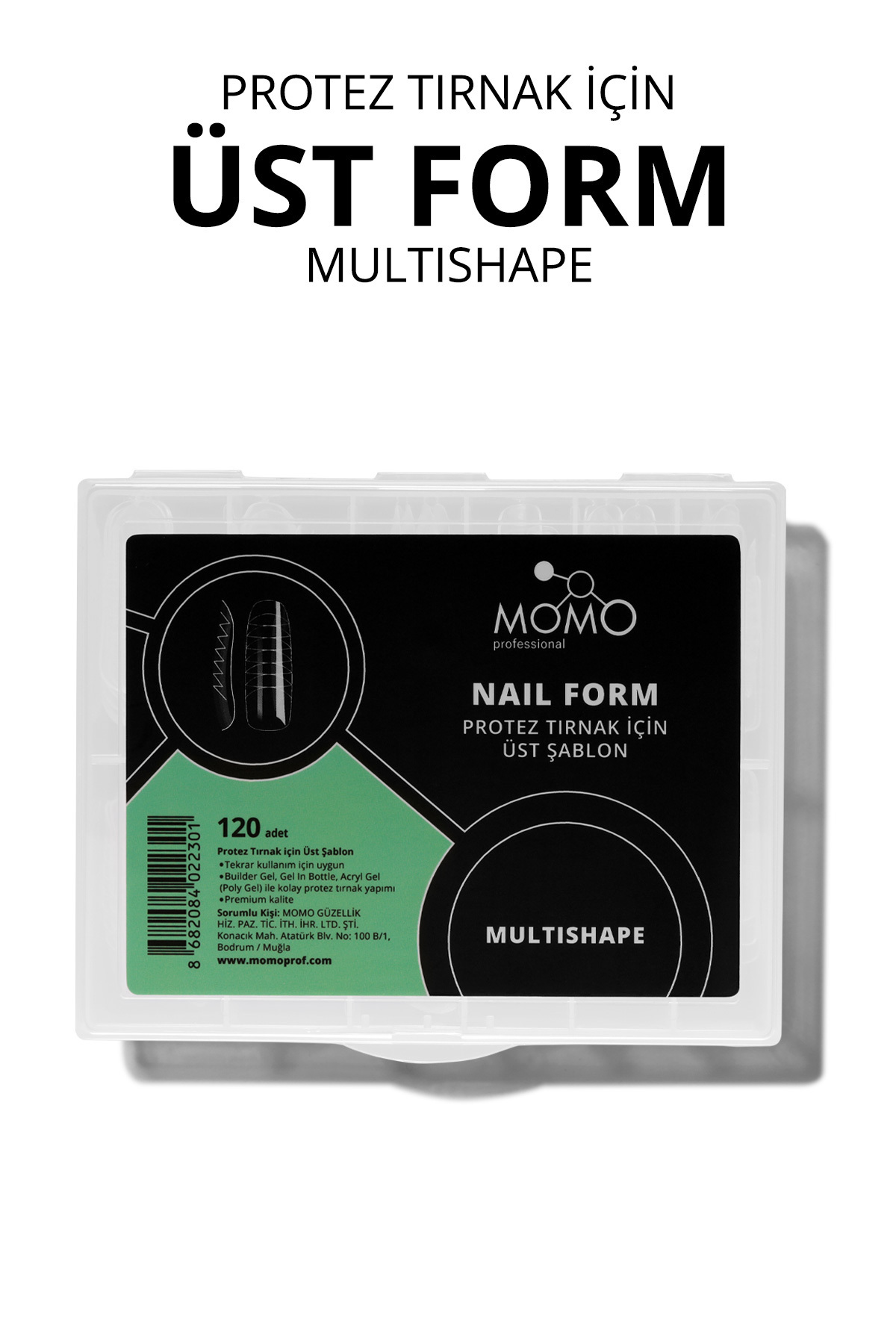 MOMO professional Protez Uzatma Üst Form Şablonu (Multishape) 120 ad — نارنجی 8860103C10T10RK00
