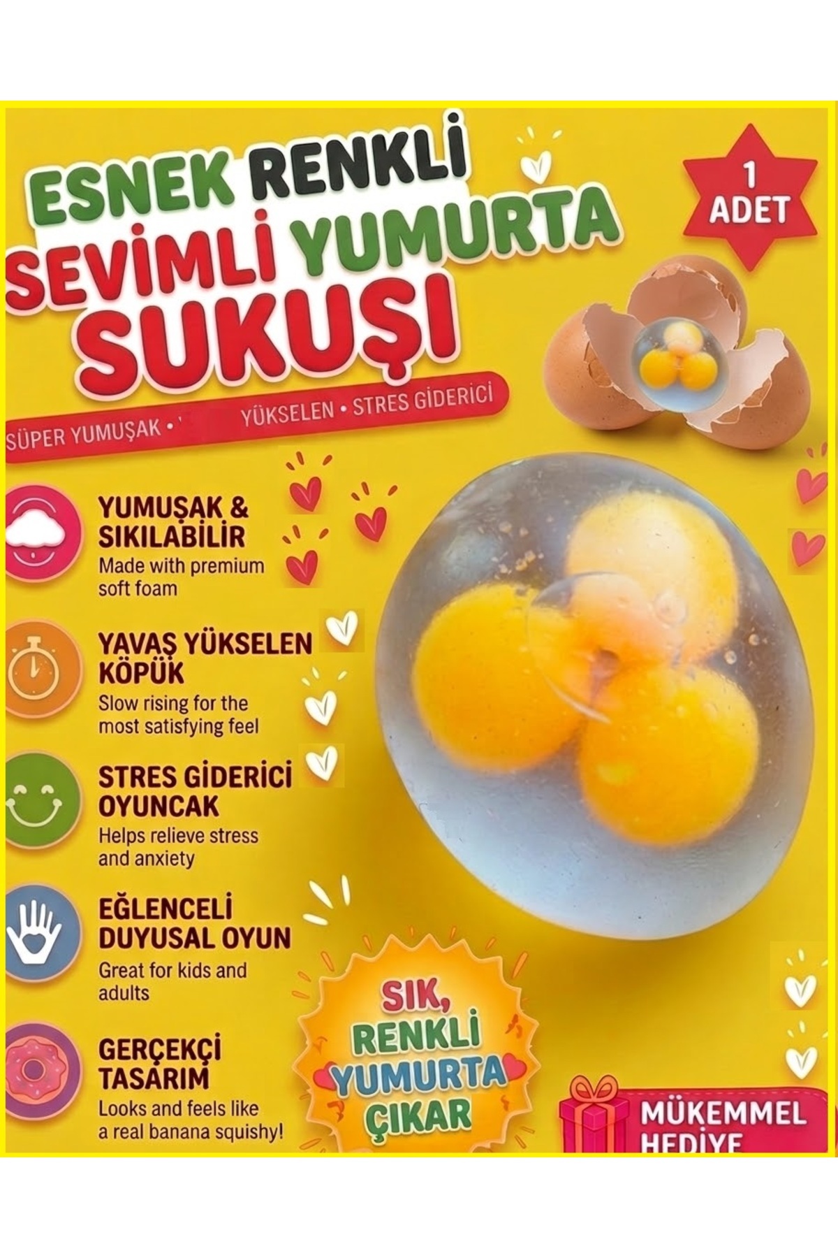 OYUNCAKSAHİLİ Skuşi Yumurta Omlet Viral Ürünler Fırlatın Dağılır