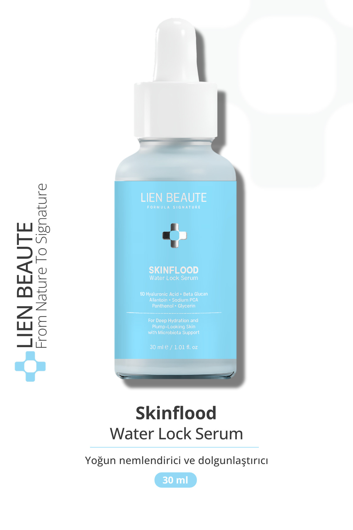 Lien Beaute Skinflood Derinlemesine Nemlendirici Canlandırıcı Bariyer Destekleyici Dolgun Görünüm Destek 5D Hyalüronik Asit Beta Glukan Sodyum PCA — skinfloodserum