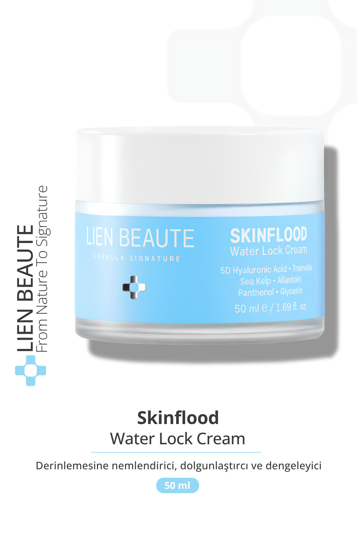 Lien Beaute Skinflood Su Bazlı Yoğun Nemlendirici Aydınlatıcı Canlandırıcı Yüz Kremi 5D Hyalüronik Asit Tremella Sea Kelp Hafif Yapılı Krem Jel — skinfloodcream