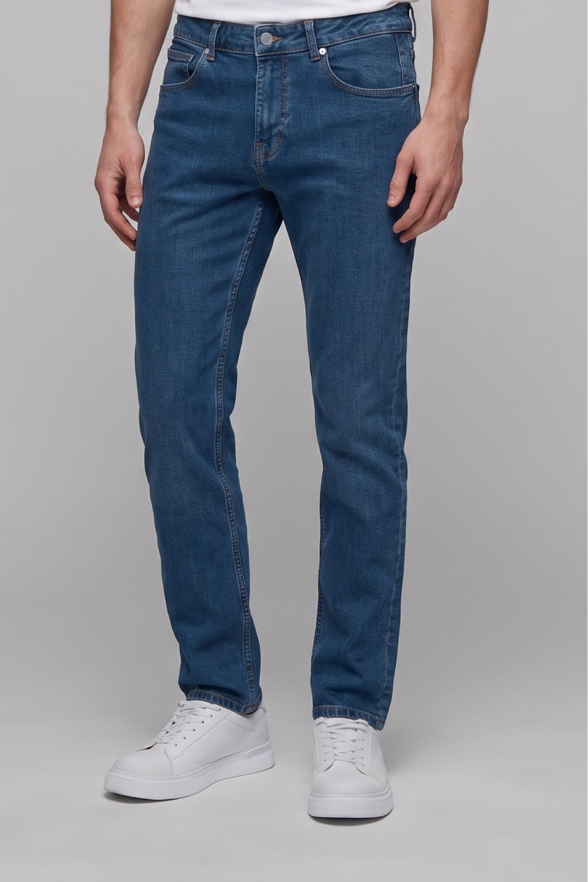 D'S Damat Ds Damat Slim Fit İndigo Denim Pantolon
