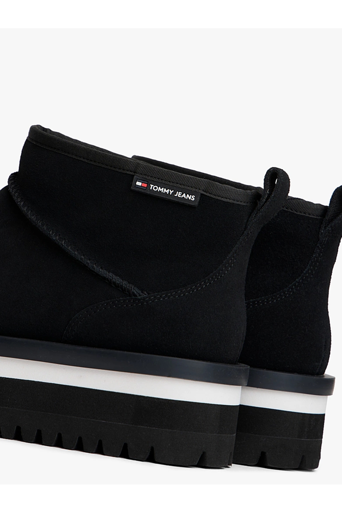Tommy Hilfiger Kadın Süet Platform Tabanlı Kar Botu - Siyah görsel 6