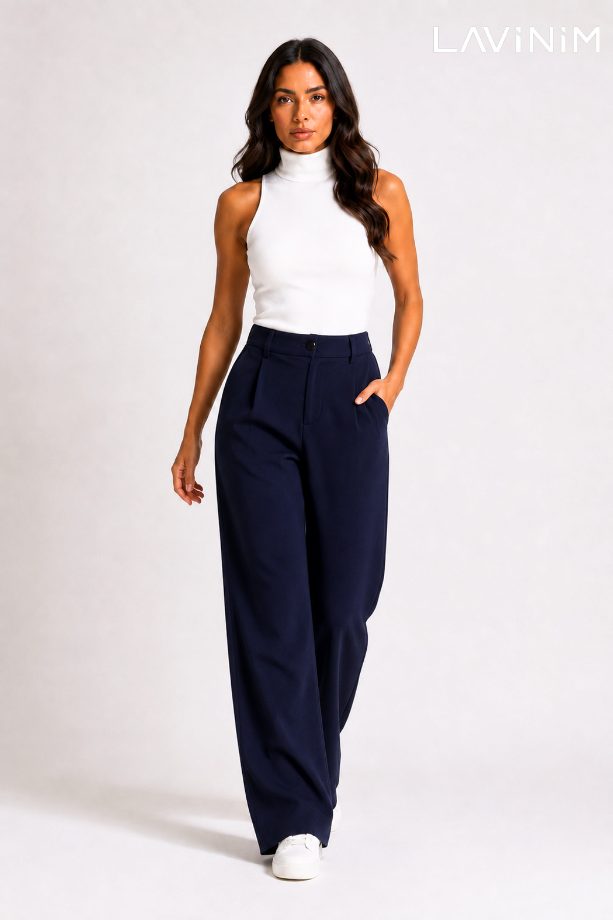 LAVİNİM Kadın Palazzo Pantolon Oversize Kesim görsel 2
