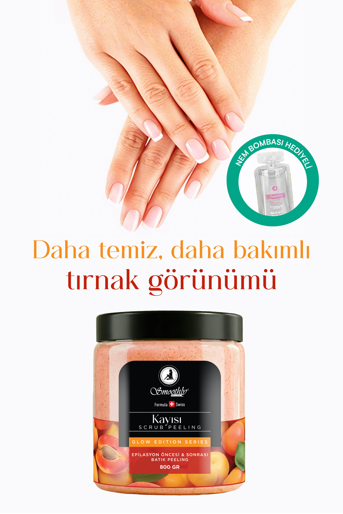 Kayısı Peeling 800 G. Epilasyon Sonrası Vücut Peelingi Batık & Çilek Bacak Onarıcı — PEELINGKAYISI800GR — تصویر 5 از 5
