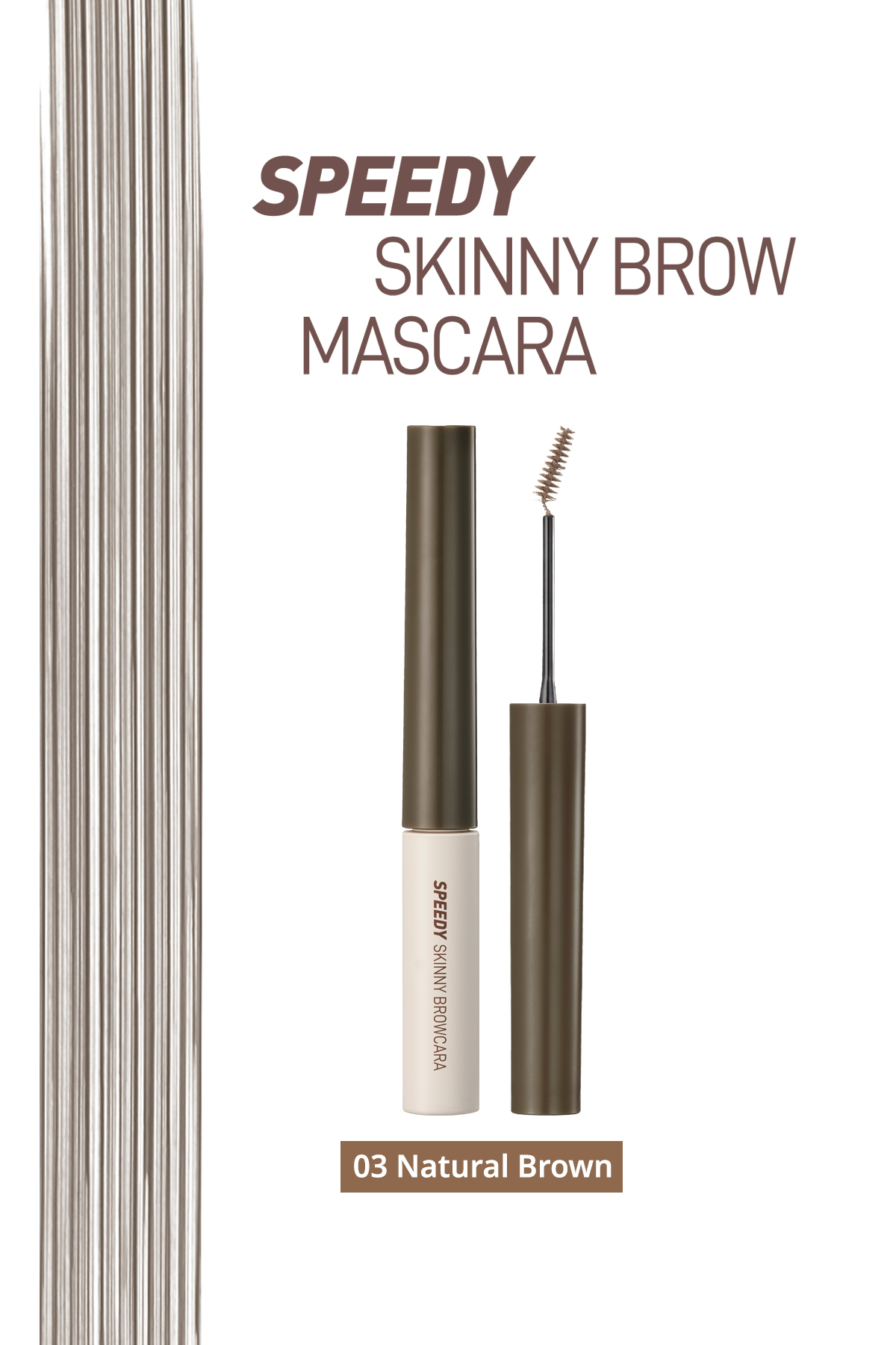 PERIPERA Renklendirici ve Sabitleyici Kaş Maskarası Speedy Skinny Brow Mascara 03 Natural — قهوه‌ای 6554
