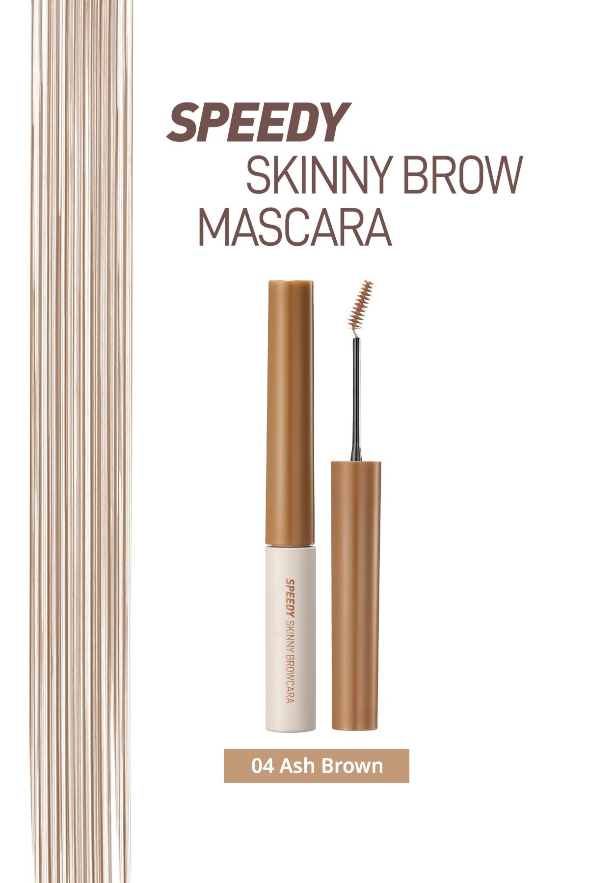PERIPERA Renklendirici ve Sabitleyici Kaş Maskarası Speedy Skinny Brow Mascara 04 Ash Brown — قهوه‌ای 6554