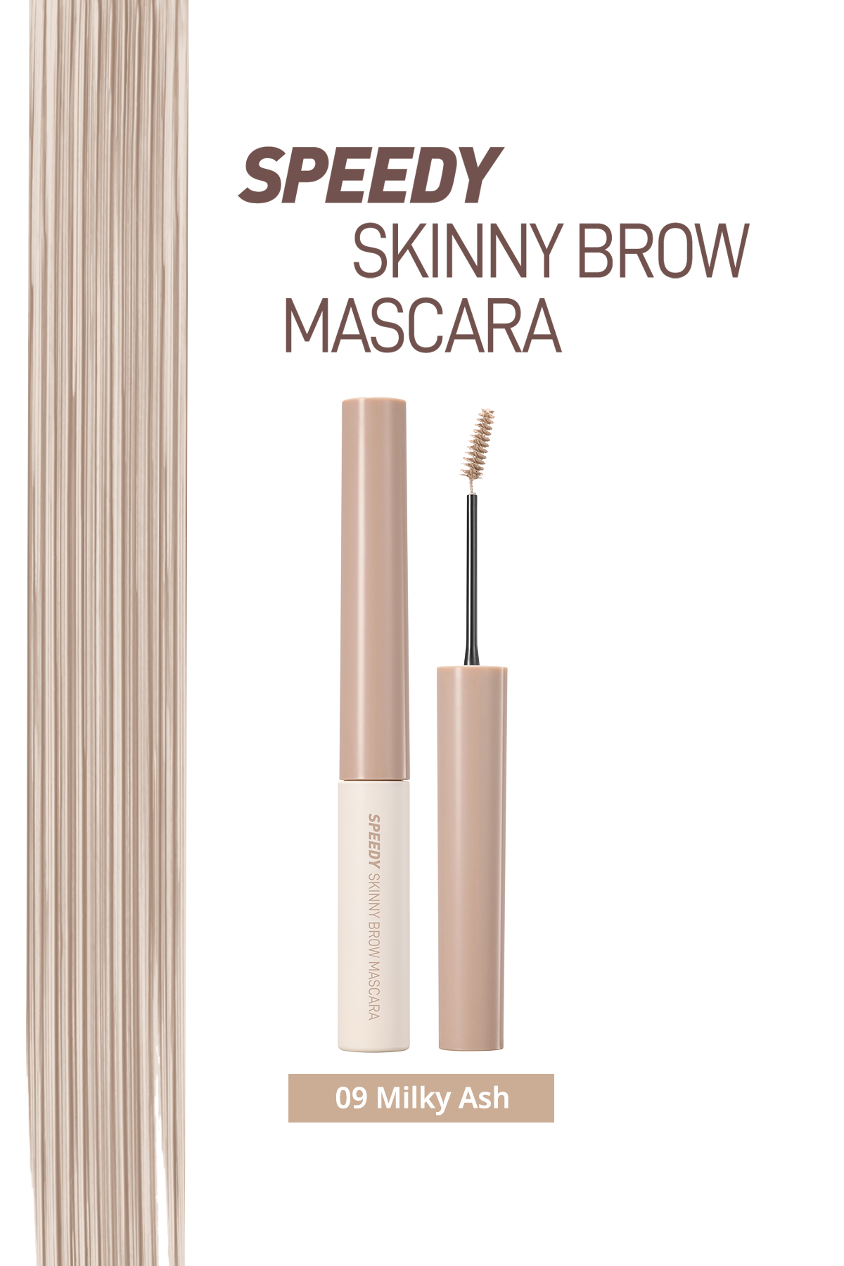 PERIPERA Renklendirici ve Sabitleyici Kaş Maskarası Speedy Skinny Brow Mascara 09 Milky Ash — بژ 6554