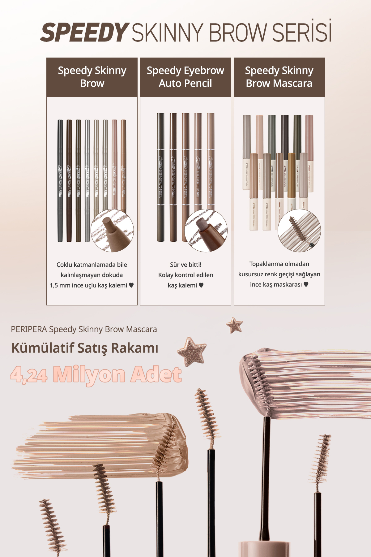 ریمل ابروی Speedy Skinny Brow Mascara شماره 10 - رنگ و تثبیت کننده ابرو - خاکستری 6554 — تصویر 8 از 9