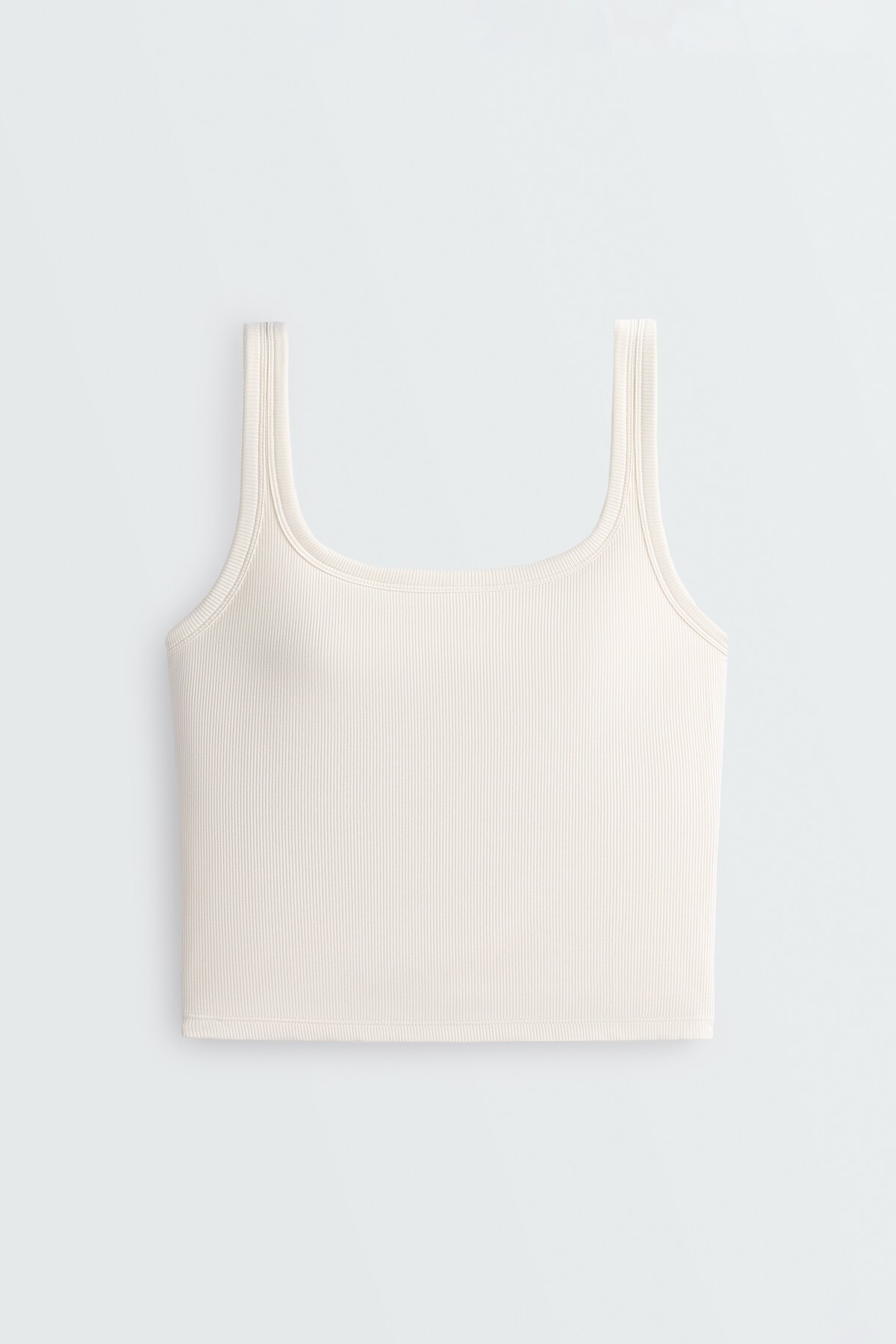 Oysho Kare yaka modal karışımlı fitilli tank top görsel 5