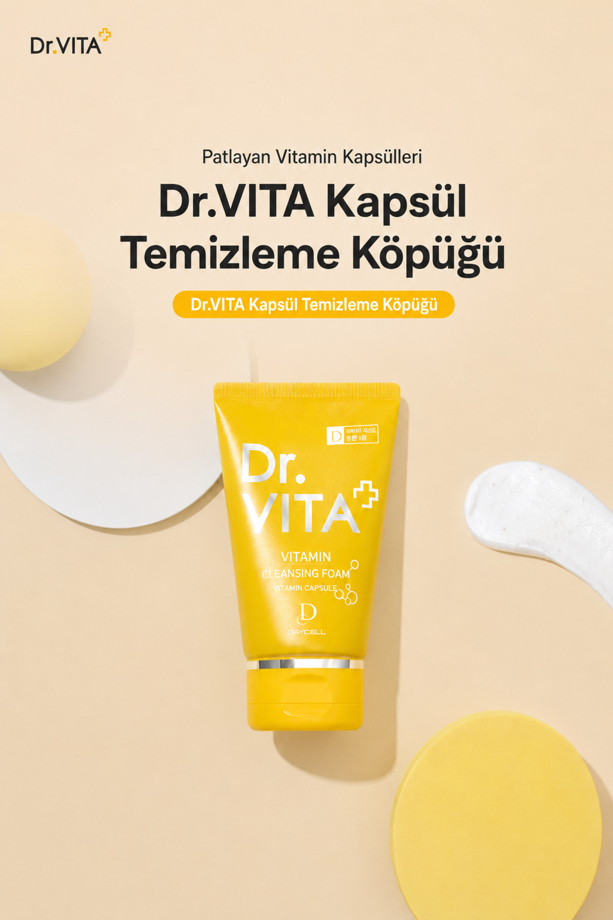 Dr.VITA+ Vitamin Cleansing Foam - E Vitamini Kapsüllü Köpük 100 ml — 8809082373246 — تصویر 5 از 8