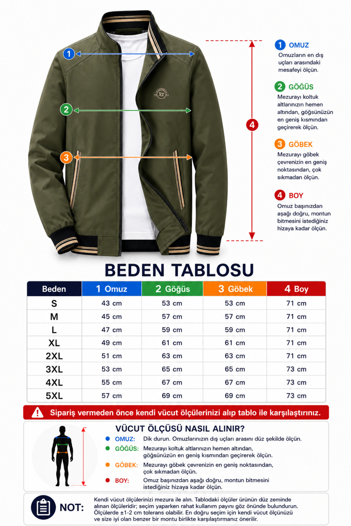 ixir Nakış Armalı Mevsimlik Erkek Mont & Ceket Haki Yeşil görsel 2