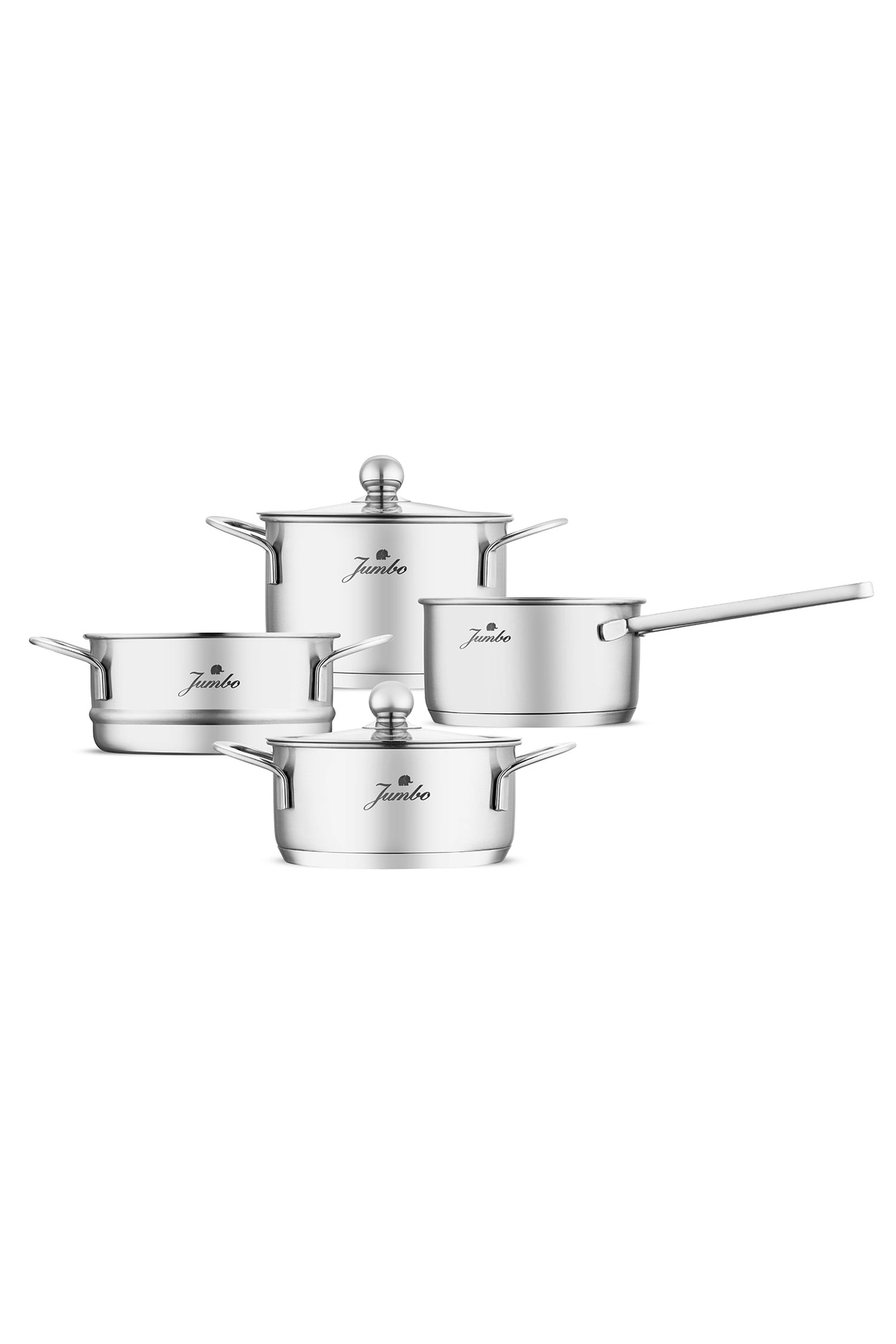 Jumbo New Baby Steel 6 Parça İndüksiyon Tabanlı Çelik Mini Set
