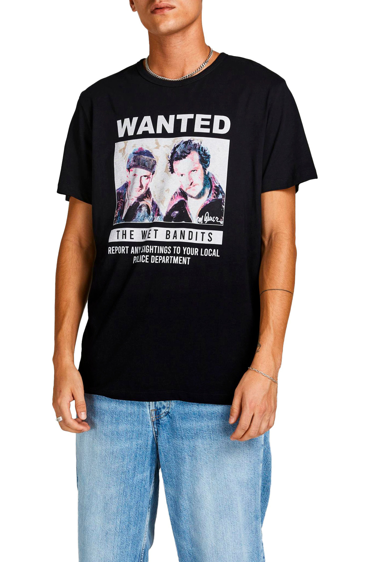 تی‌شرت مردانه کد ۱۲۱۹۸۵۴۷-مشکی جک اند جونز تی شرت Jack & Jones