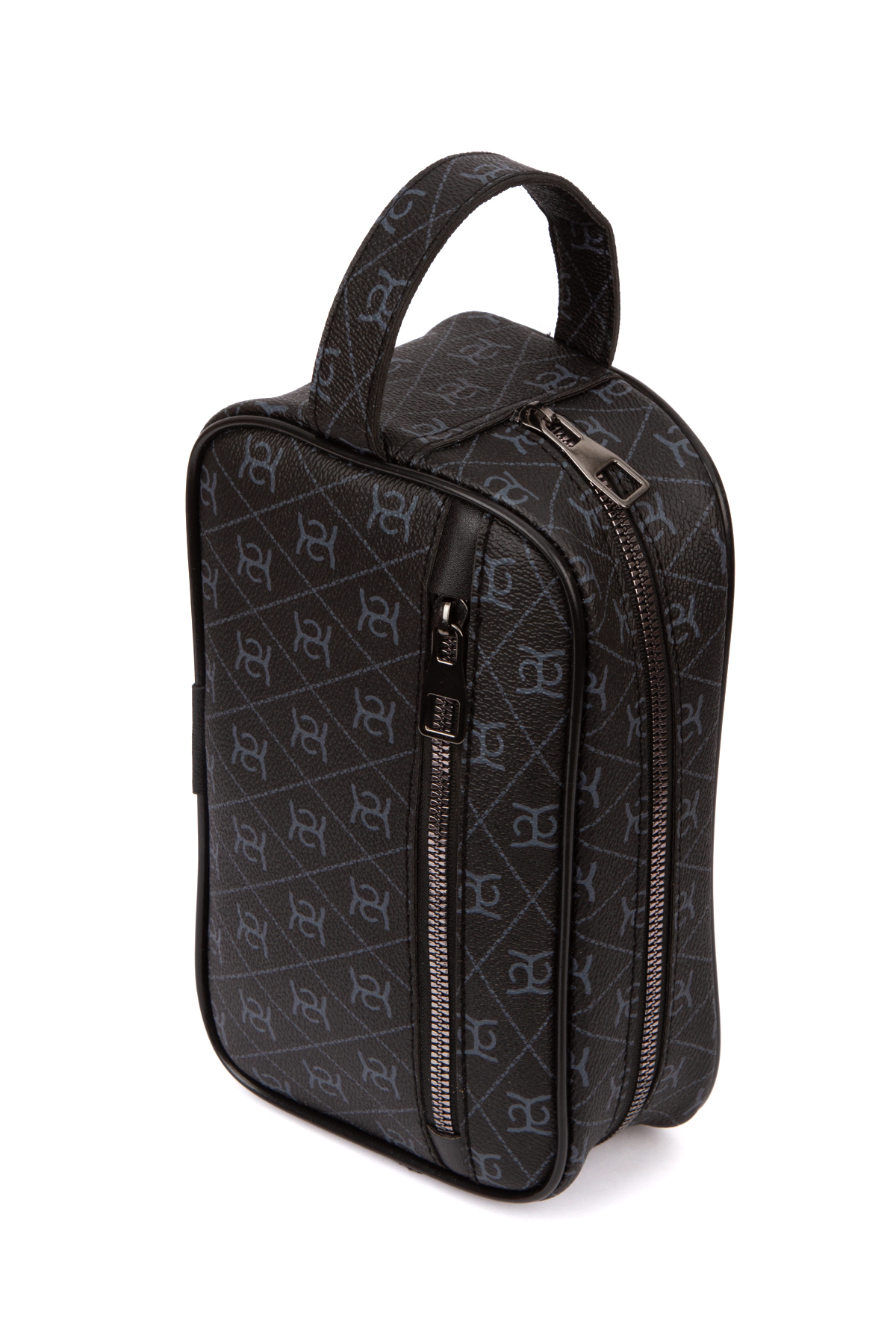 Adelina Bags Siyah Desenli Portföy Seyahat El Çantası Hangbag görsel 8