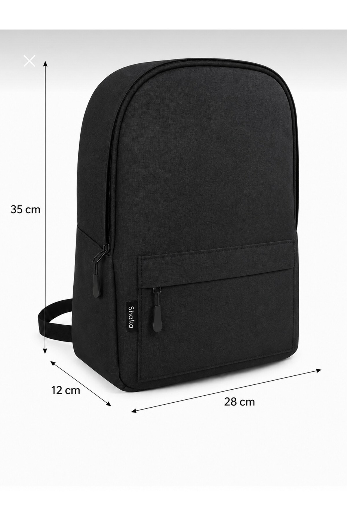 SHAKA Siyah SHK316 Fermuarlı,Ön Cepli,Günlük Kullanım,Unisex,Okul,Üniversite,Sırt Çantası görsel 6