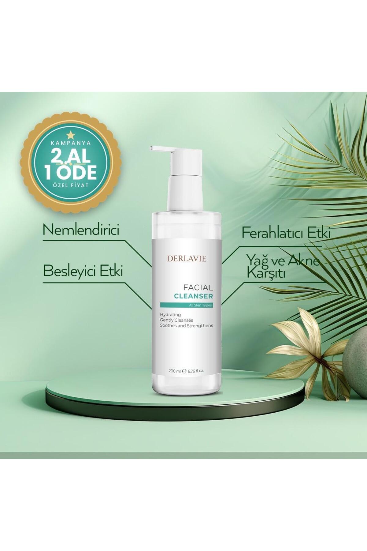 Derlavie Yüz Temizleyici Jel 200 ml – Hyaluronik Asit ve Aloe Vera İçeren Jel — DLV-YTJ-200