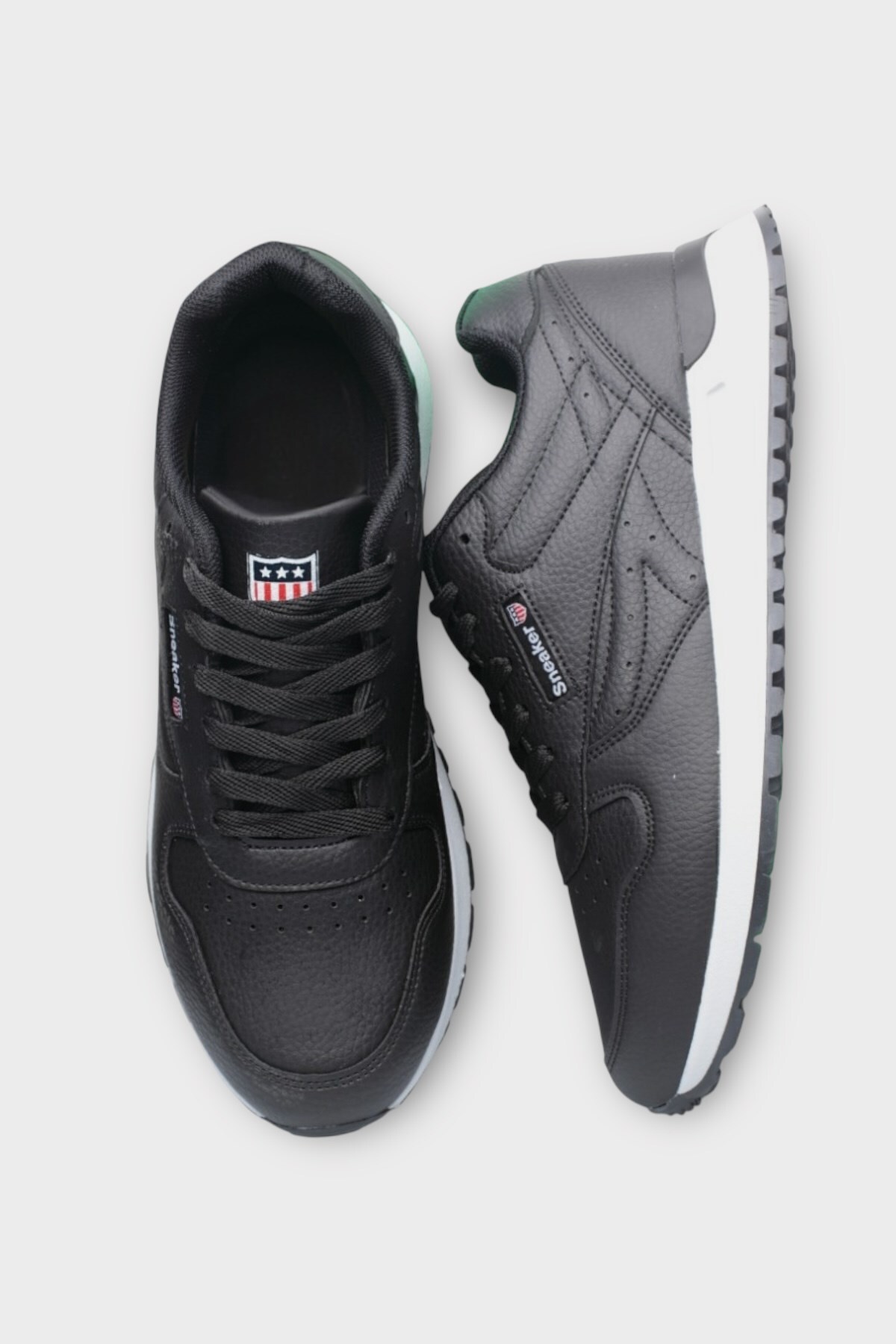Ortopedik Cilt Sneaker Unisex Spor Ayakkabı SİYAH - BEYAZ — سفید 10031 — تصویر 3 از 7