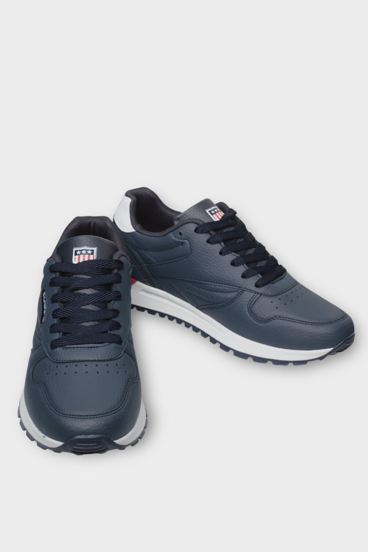 Ortopedik Cilt Sneaker Unisex Spor Ayakkabı LACİVERT — سفید 10031 — تصویر 2 از 7