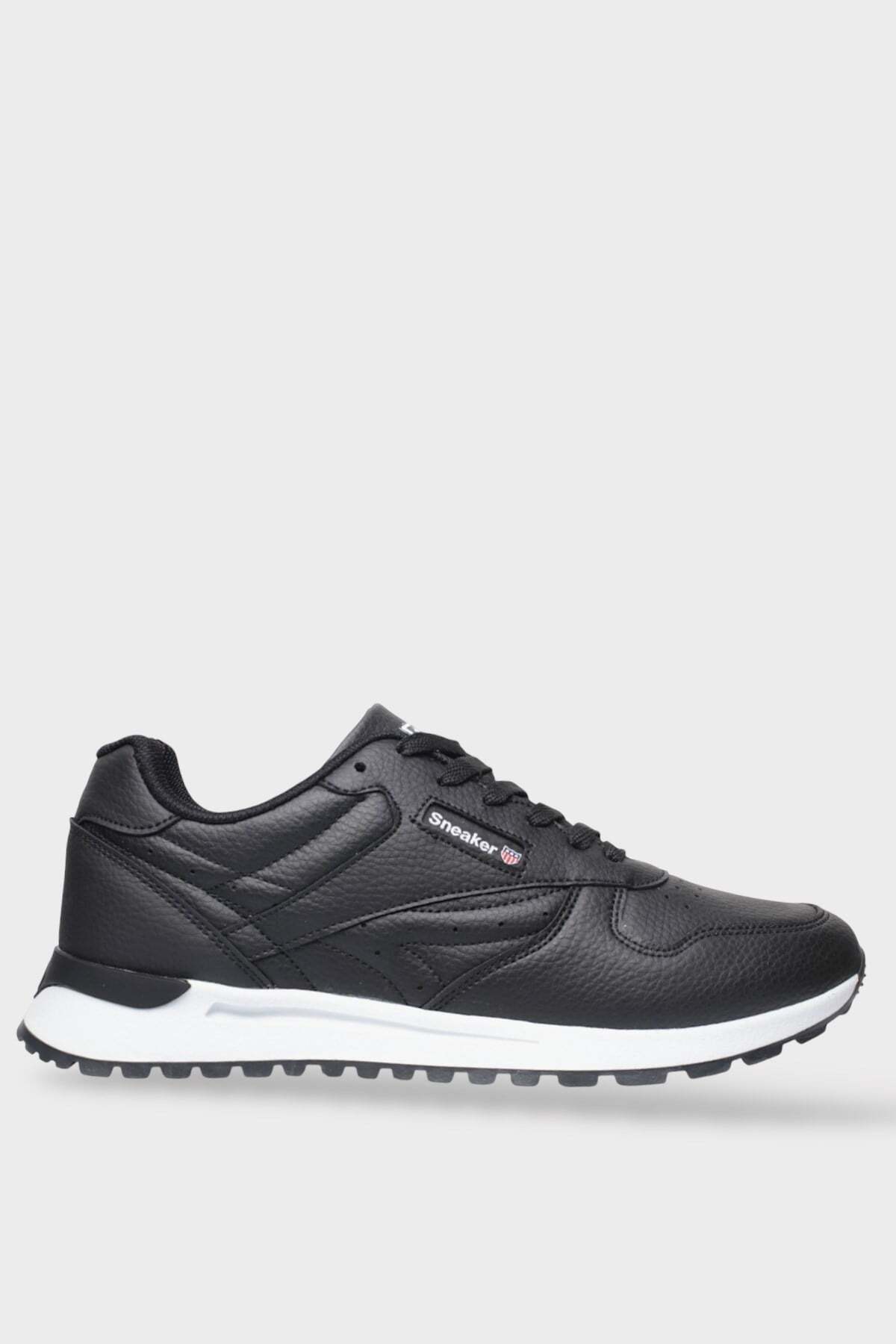 Ortopedik Cilt Sneaker Unisex Spor Ayakkabı SİYAH - BEYAZ — سفید 10031