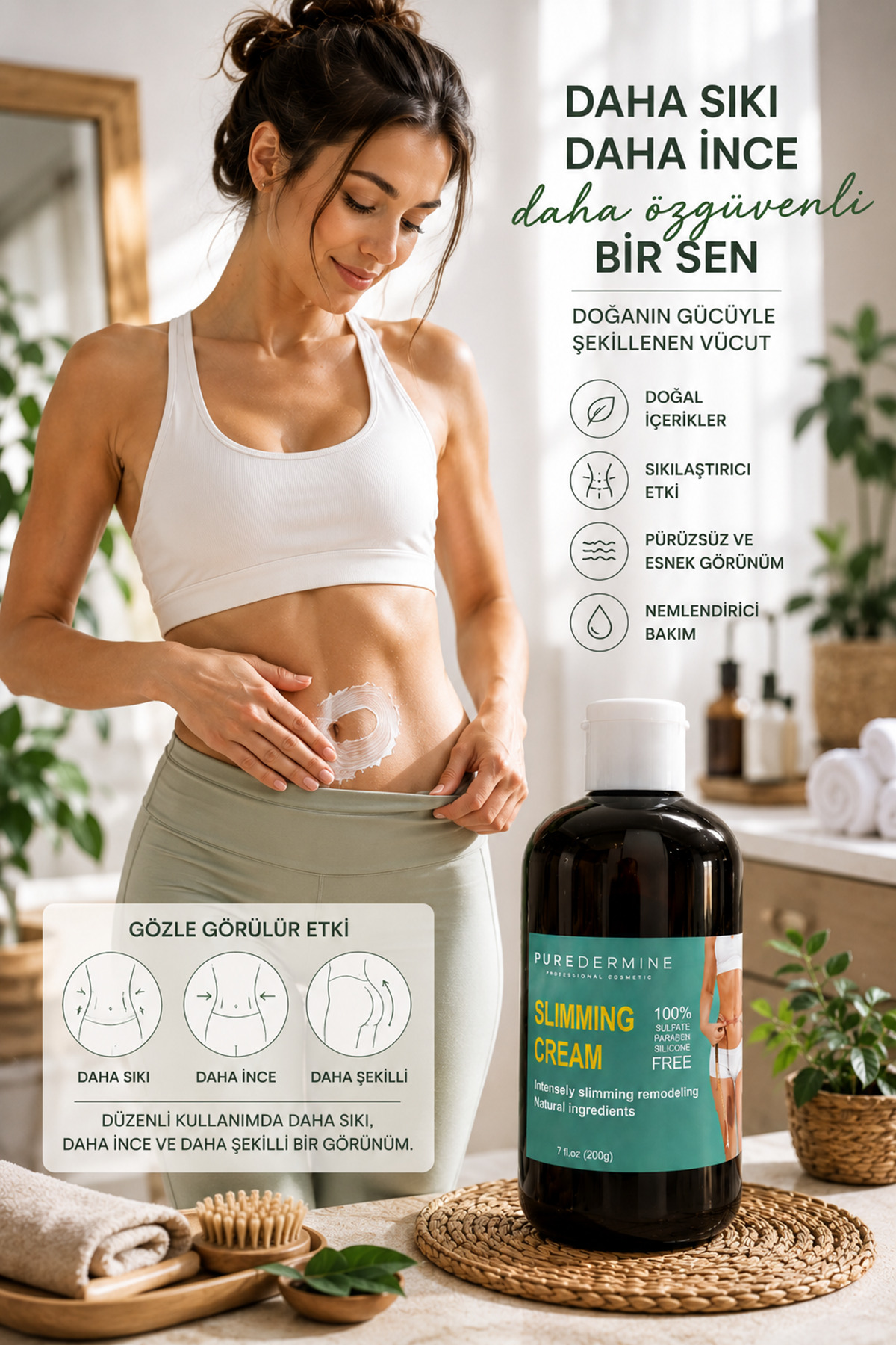 Bel, Karın, Basen, Kalça ve Bacak Bölgelerine Özel Bakım: Daha Sıkı ve Şekillenmiş Bir Vücut Görünümü İçin Slimming Cream — gmcc4 — تصویر 8 از 8
