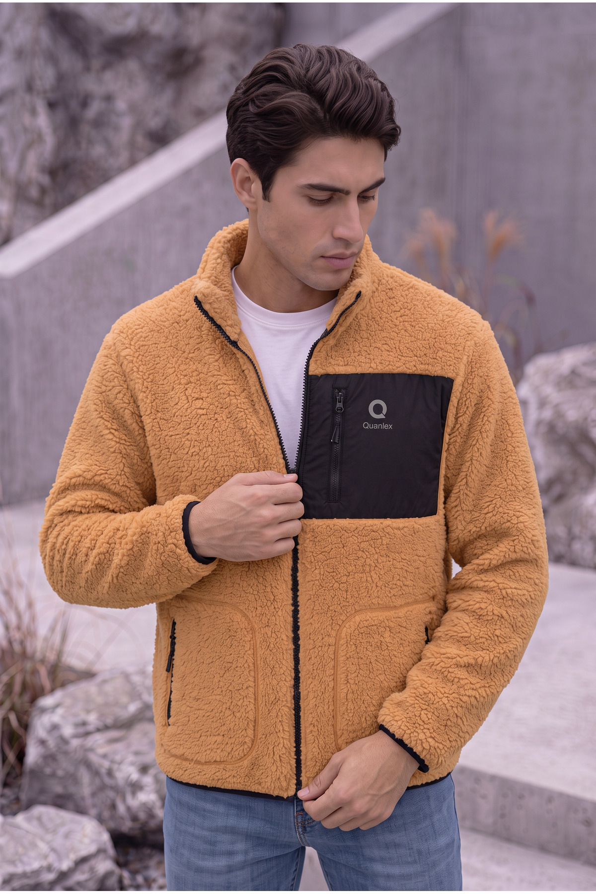 ژاکت پشمی گرم کامل Kiremit KUZU WELSOFT POLAR FULL-ZIP — رنگارنگ E0600 — تصویر 4 از 7
