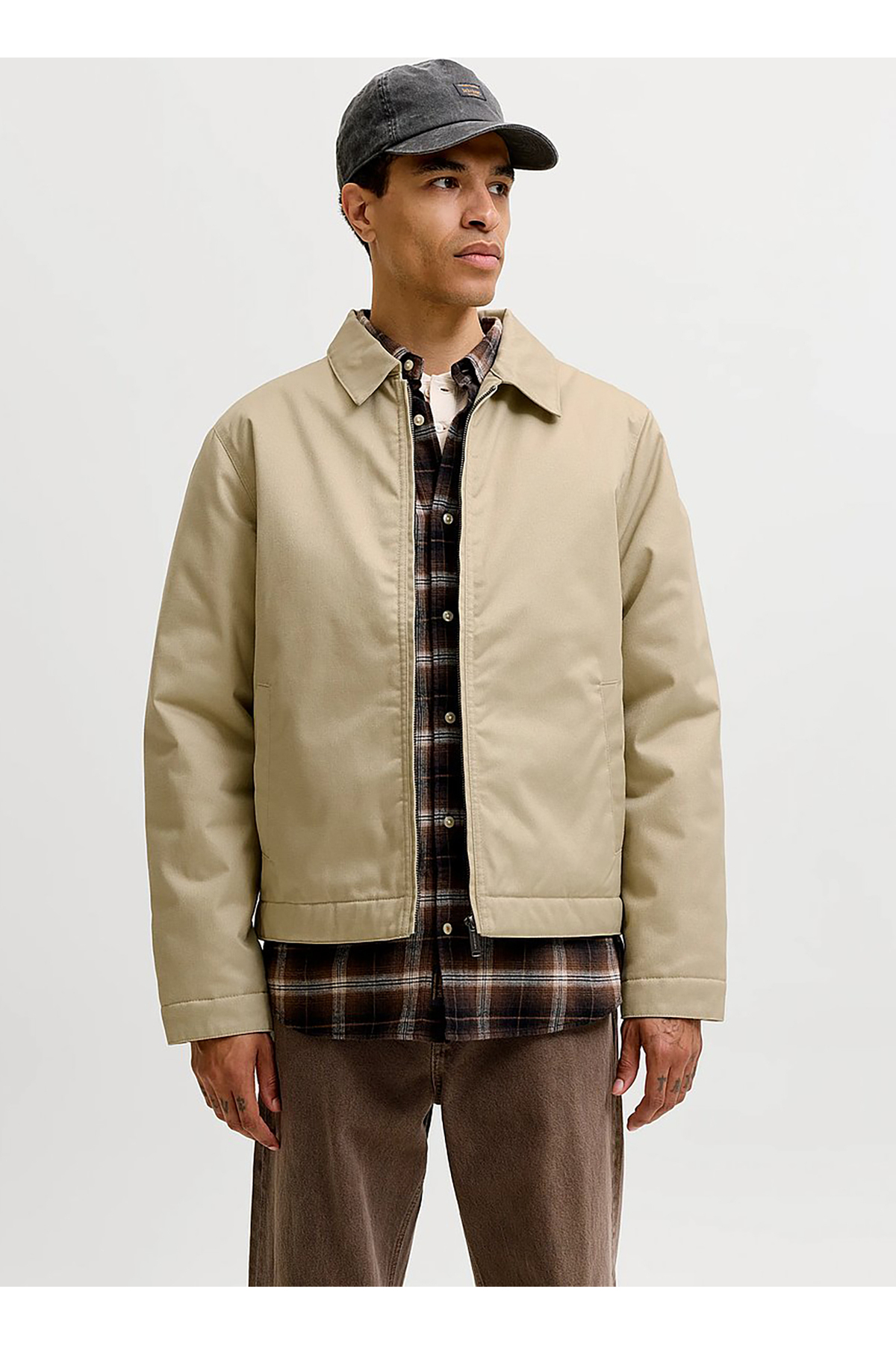 ژاکت مردانه بژ ۱۲۲۹۸۸۶۴ ژاکت کارگری JJECOLTON جک اند جونز کت Jack & Jones