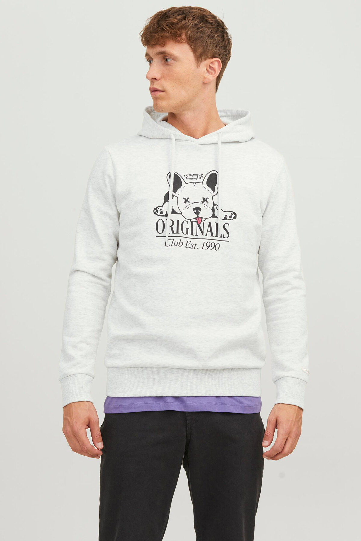 سویشرت مردانه جک جونز مدل Beware Sweat Hood Fst کد 12244219-01 جک اند جونز سویشرت Jack & Jones