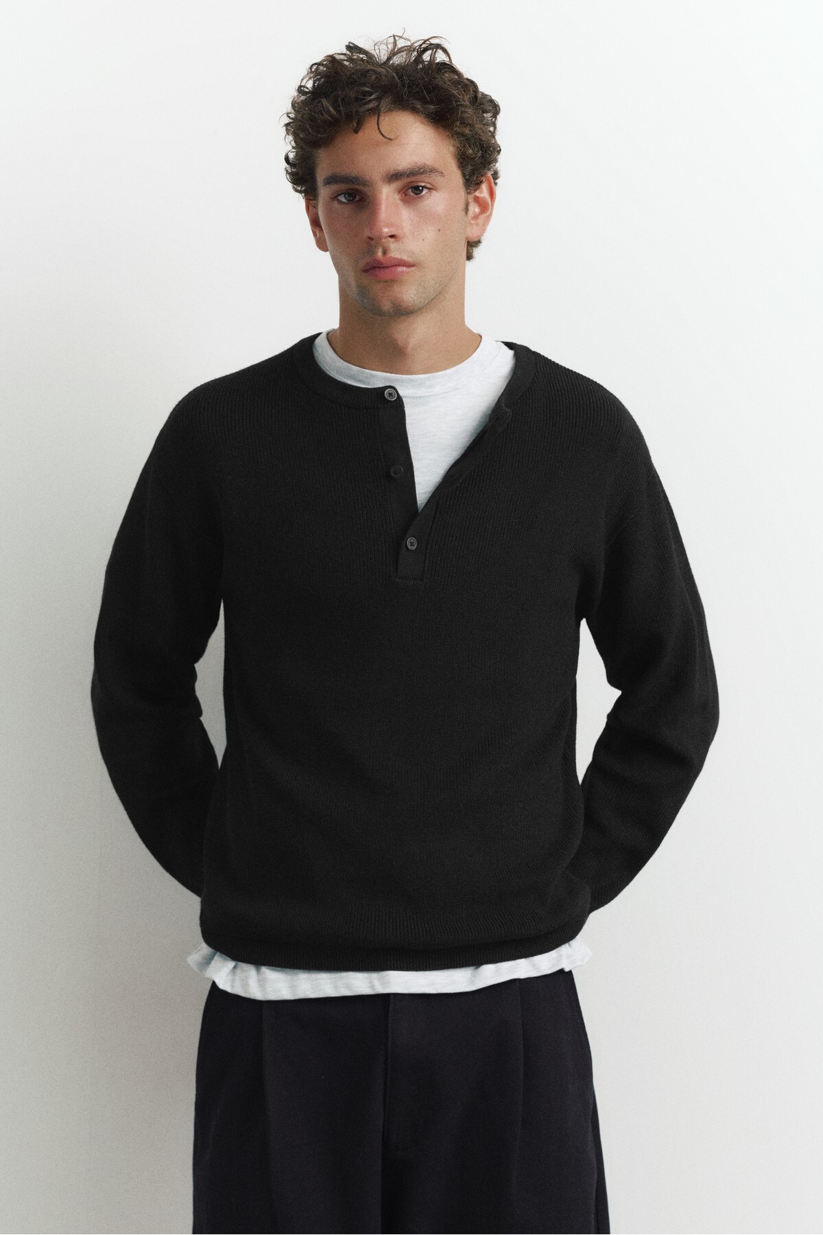Pull & Bear Henley yaka kazak