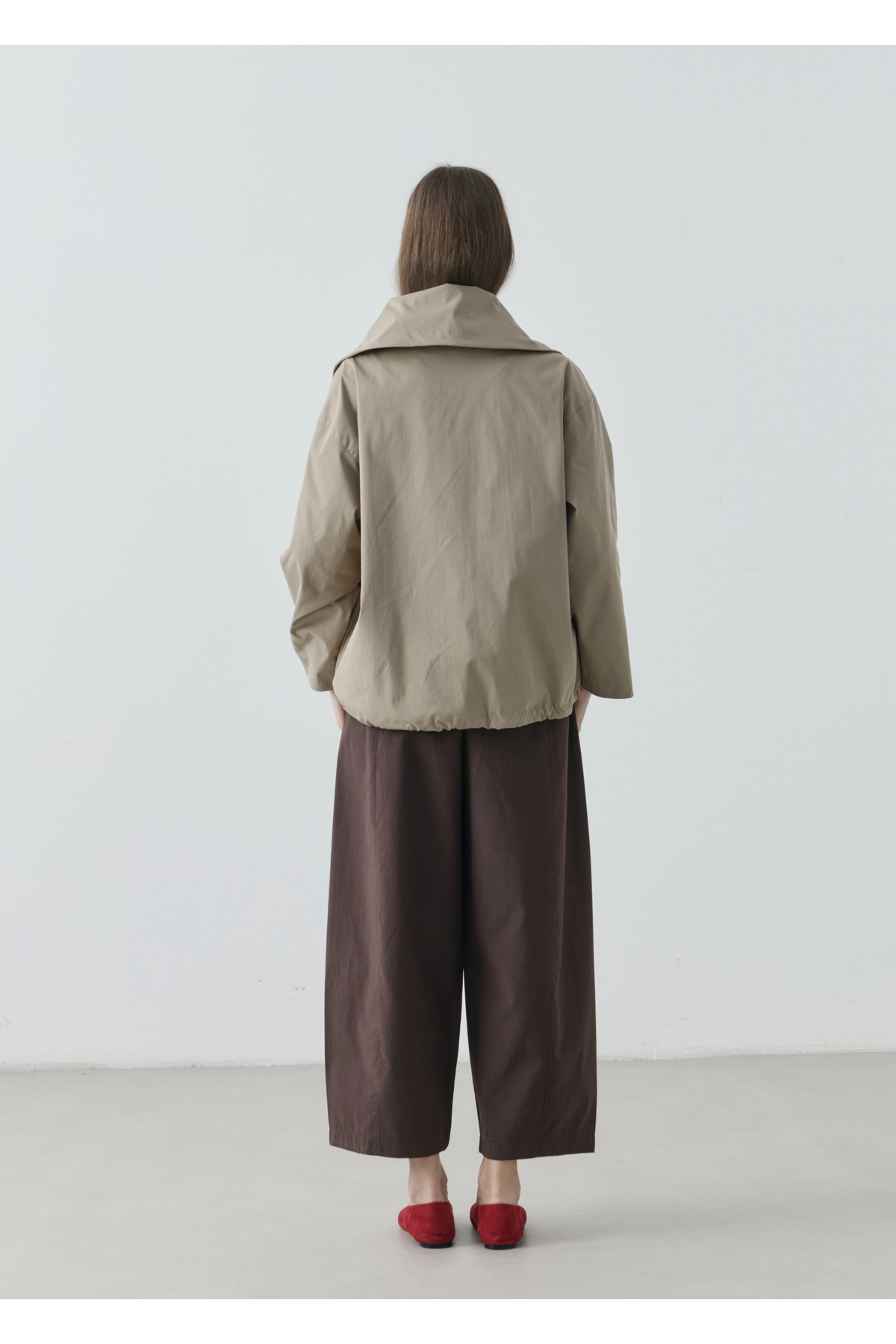 MODA AKSA 1235 YAKALI BOMBER CEKET VİZON görsel 3