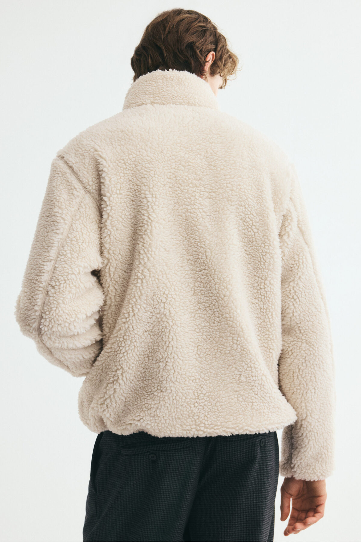 H&M Fermuarlı Pelüş Ceket görsel 4