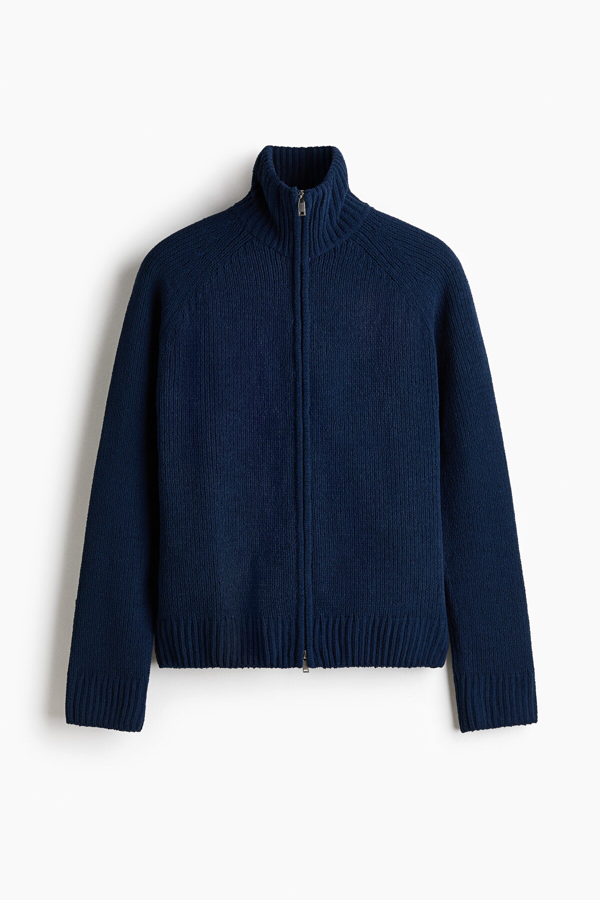 H&M Fermuarlı Şönil Hırka Relaxed Fit görsel 4