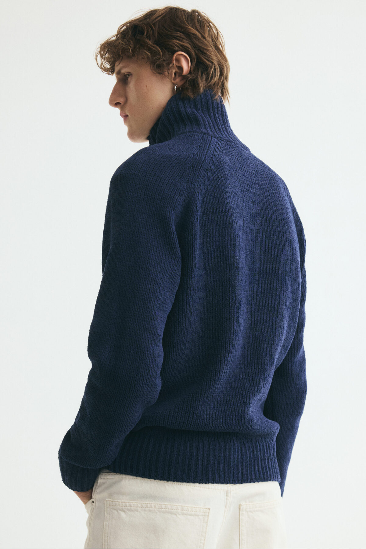 H&M Fermuarlı Şönil Hırka Relaxed Fit görsel 5