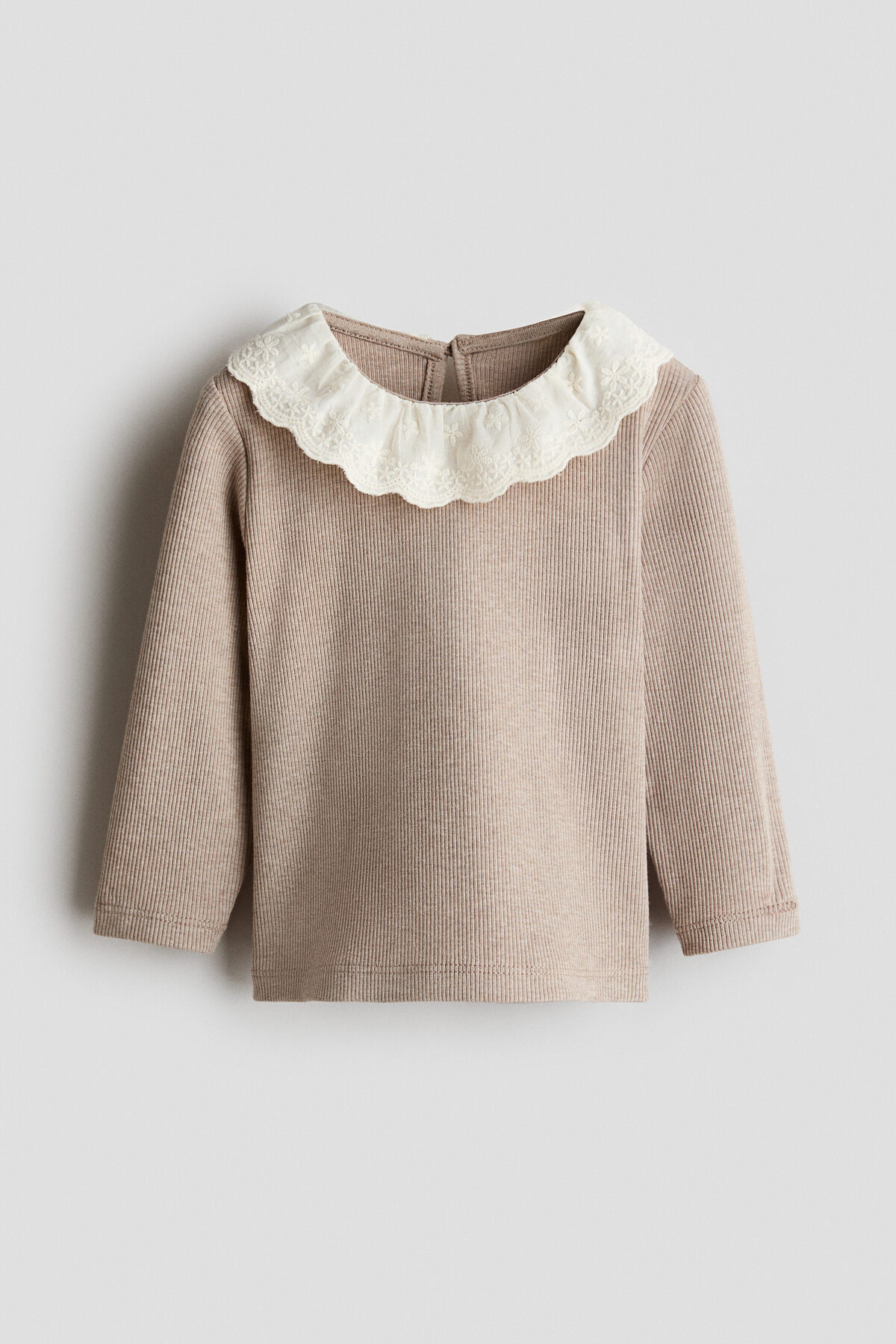 تاپ بافتنی یقه‌دار و آجدار اچ اند ام تی شرت H&M