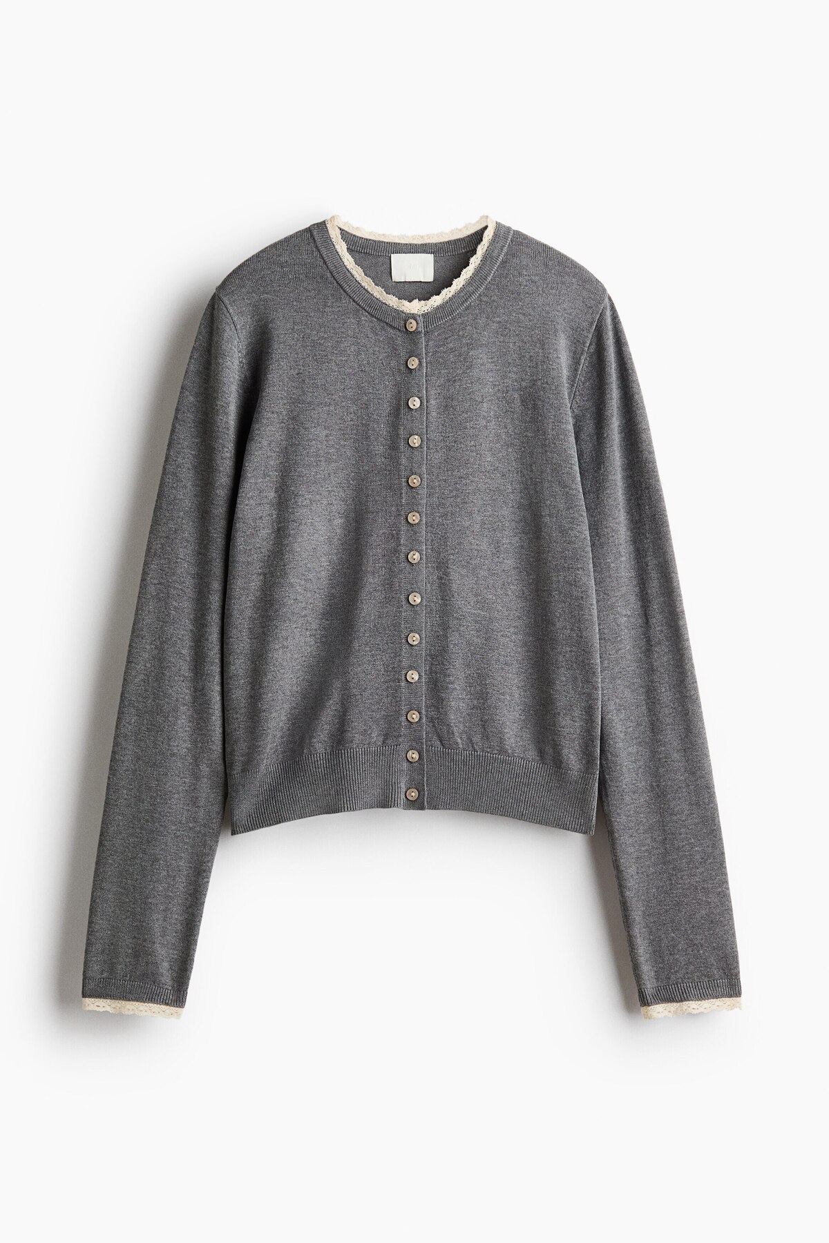 H&M Dantel Şeritli Hırka görsel 3