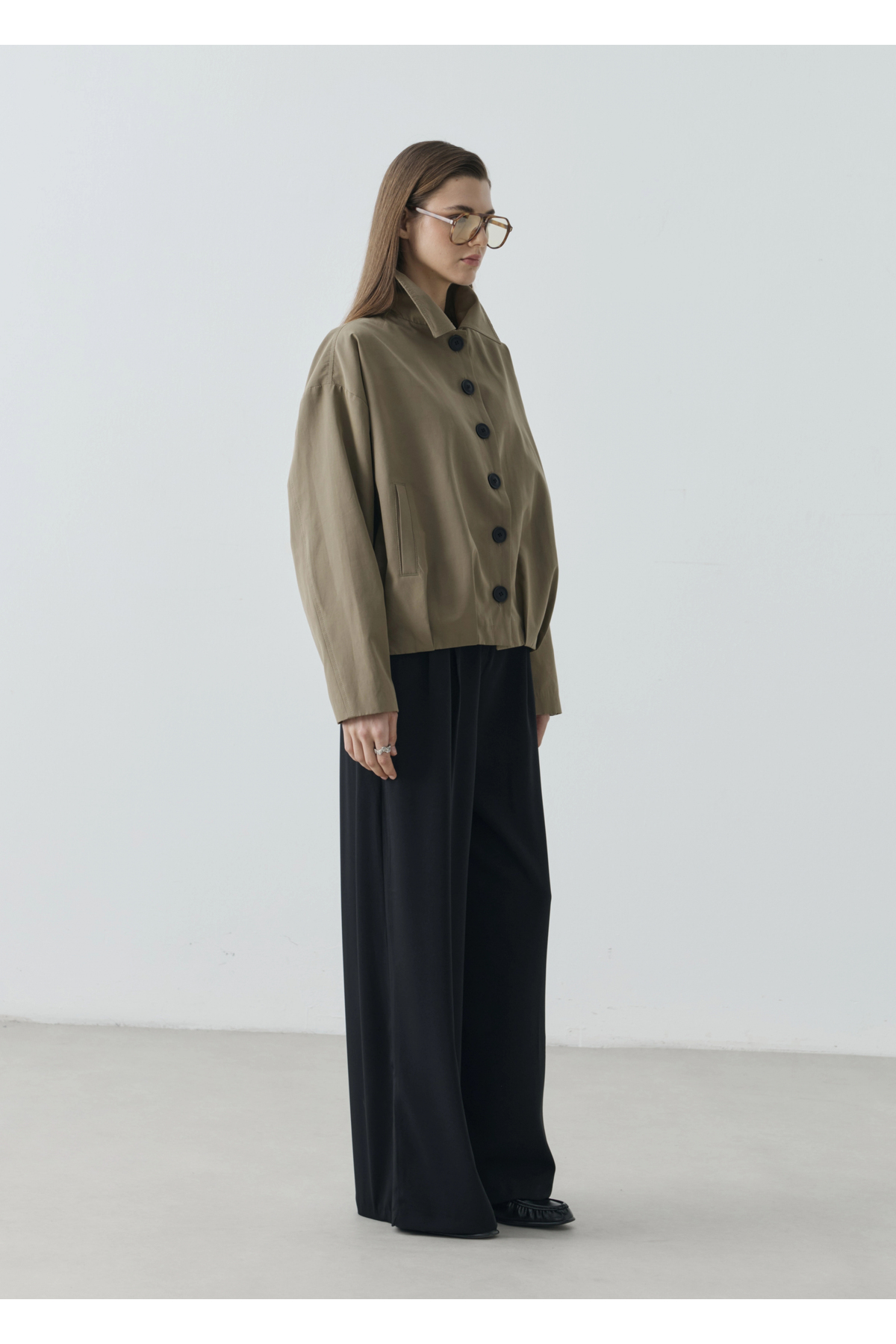 MODA AKSA 2103 Düğmeli Ceket Yeşil görsel 6