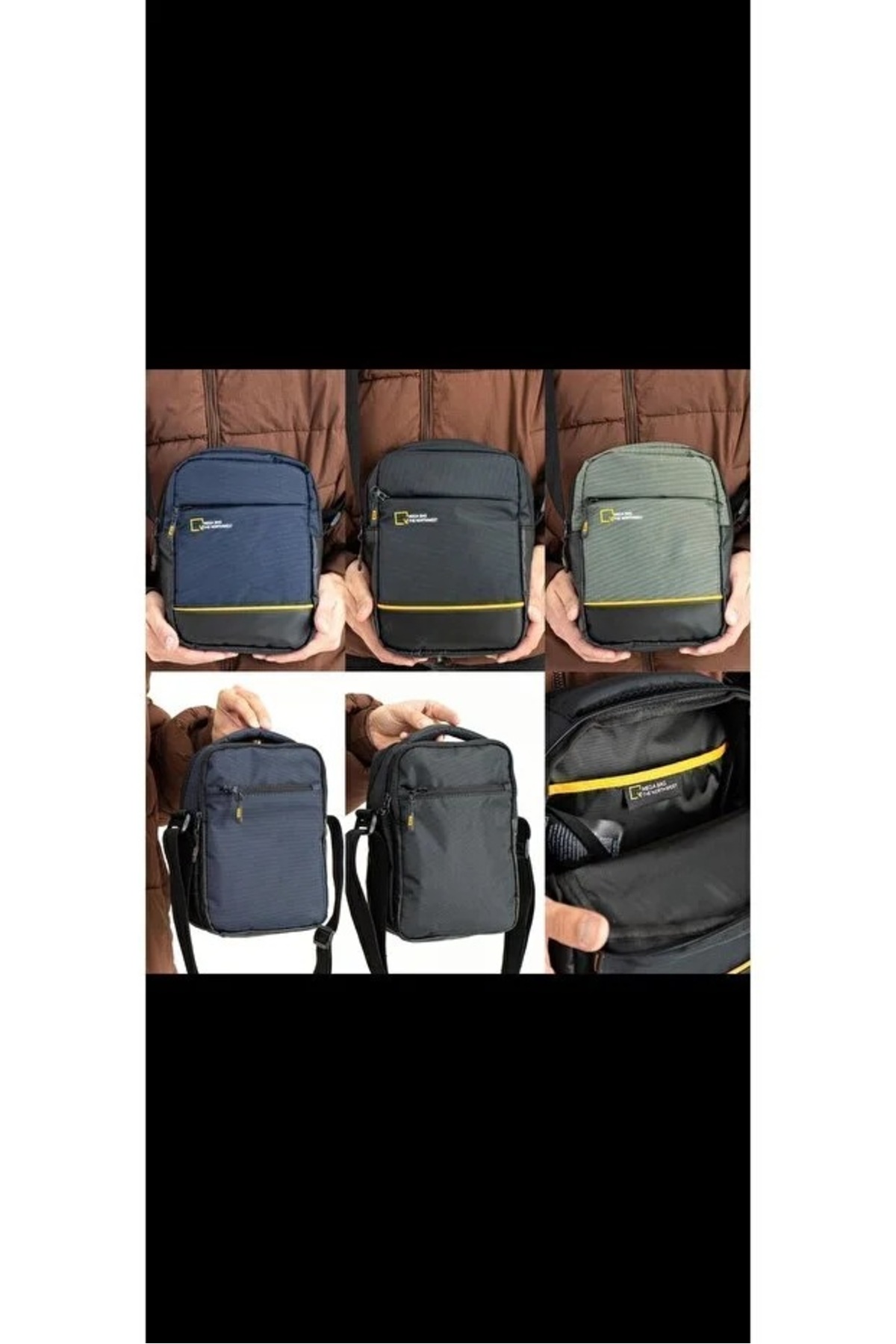 awix Unisex Su Geçirmez Nano Kumaş Çanta, Çapraz Askılı Günlük Yolculuk En ÇOk Tercih Edilen El & Omuz Çantası Siyah görsel 4