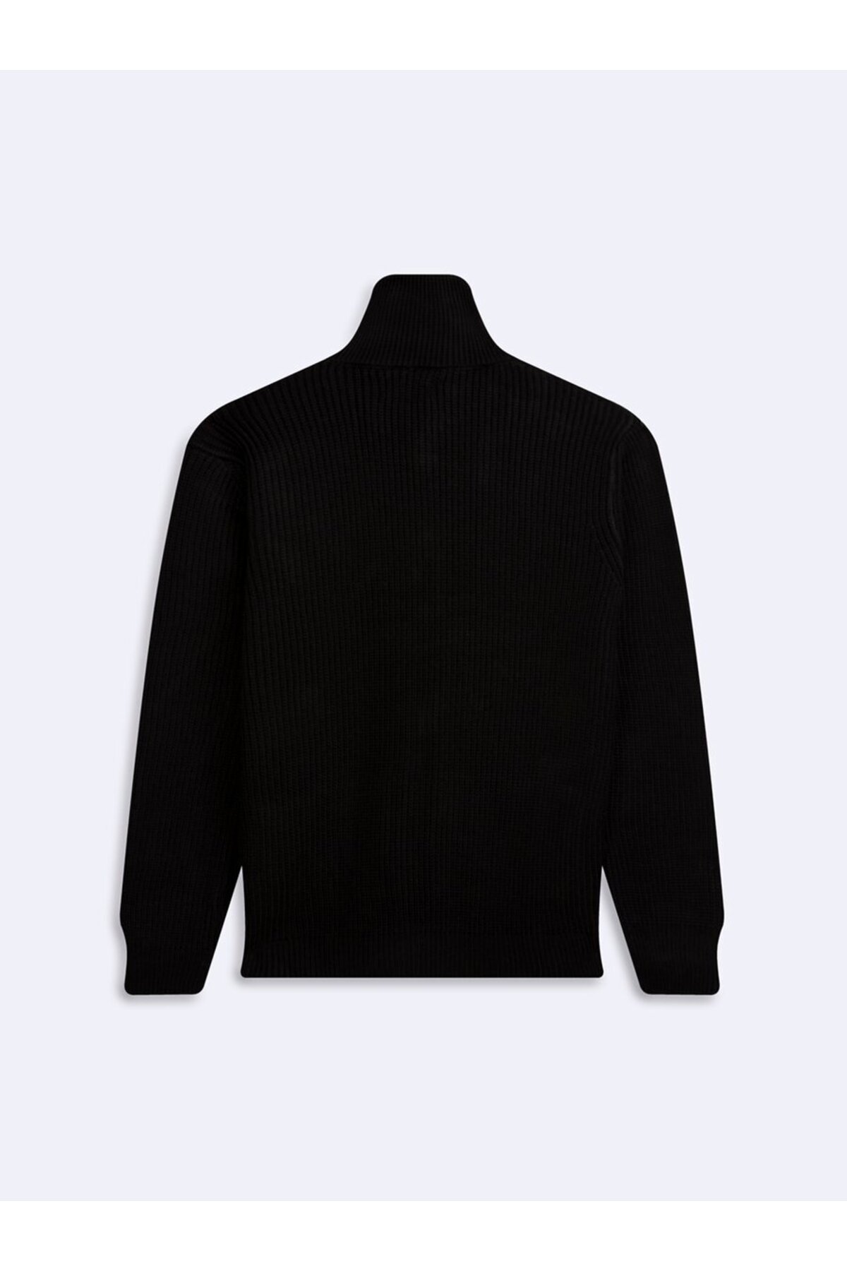 Ltb Regular Fit Dik Yaka Triko Siyah Hırka görsel 4