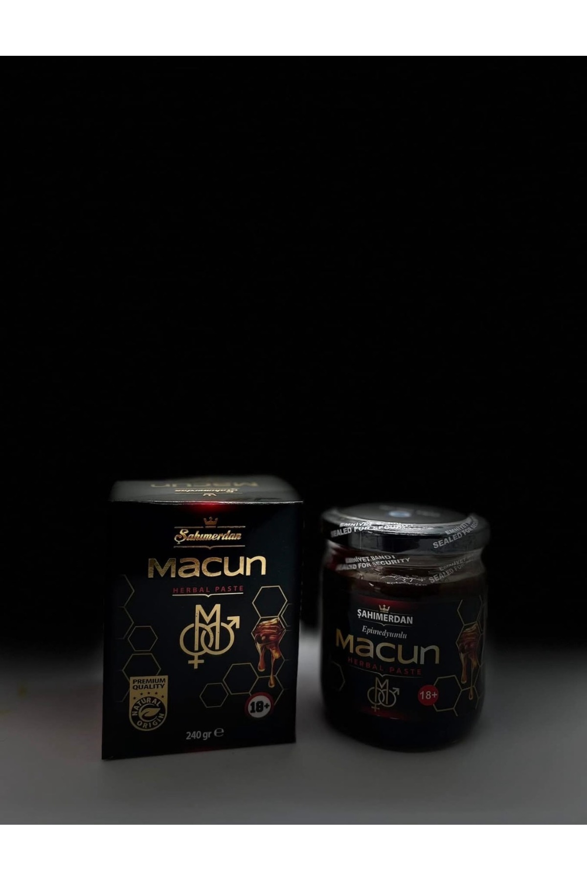 Şahımerdan GİNSENG ATOM MACUNU 240 GR BİTKİSEL KARIŞIM İMPERİAL — SİYAH240