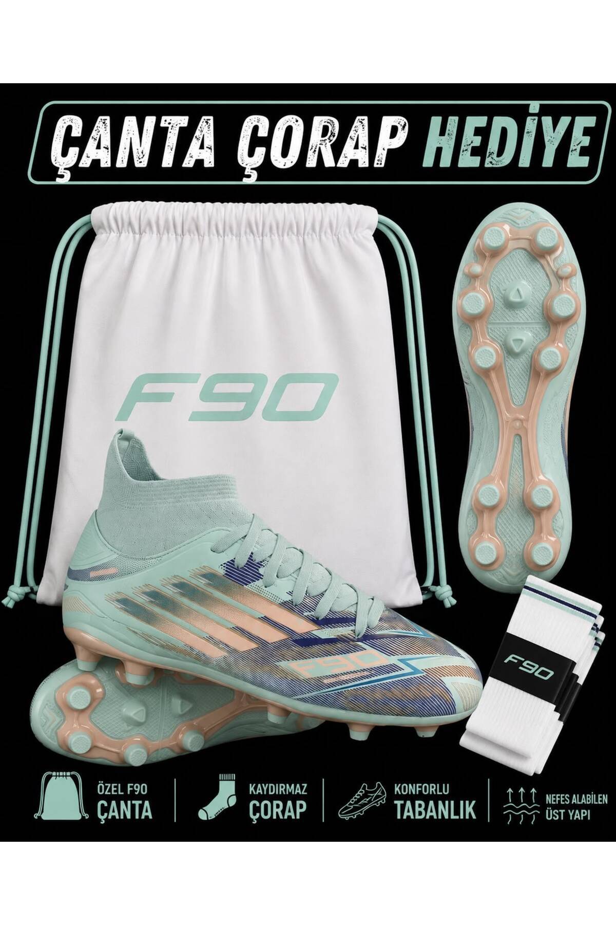 Krampon odası F90 Profesyonel Futbol Kramponu