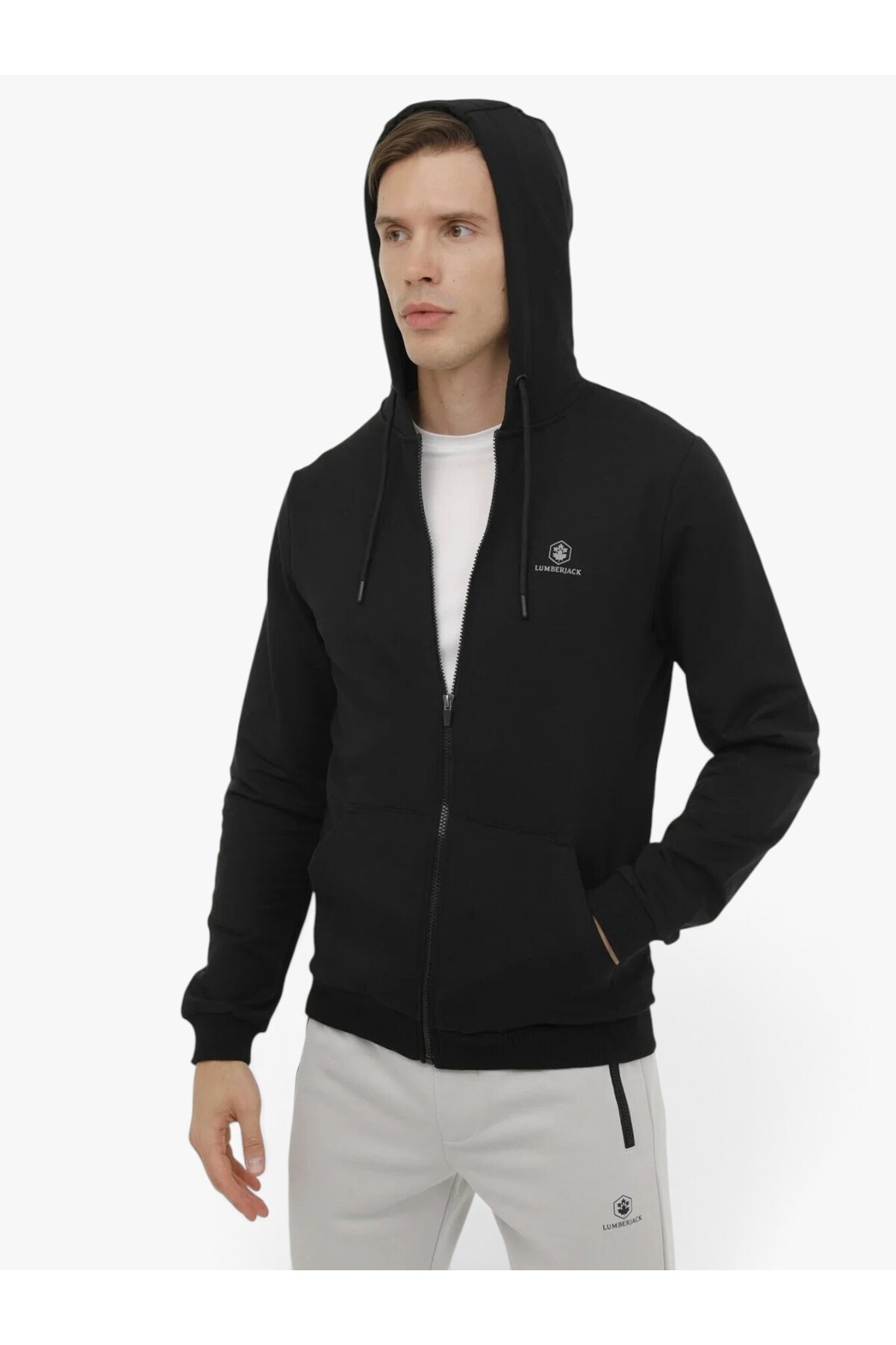 lumberjack 6W MB SN72 FZ HOD 6PR Erkek Siyah Sweatshirt - 102697003 görsel 4