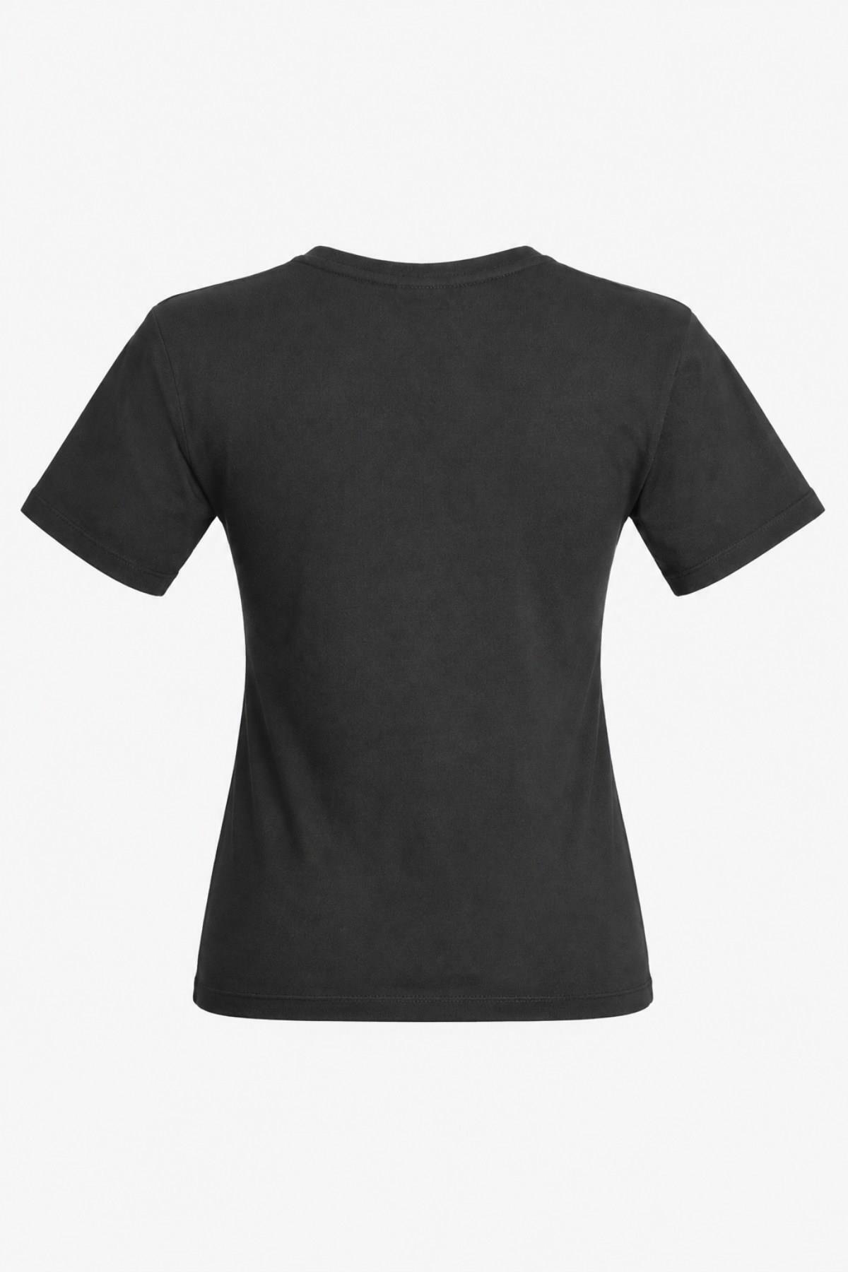 hummel Hmlcordana 912447 Siyah Kadın Logo T-Shirt Spor Şık Tasarım görsel 3